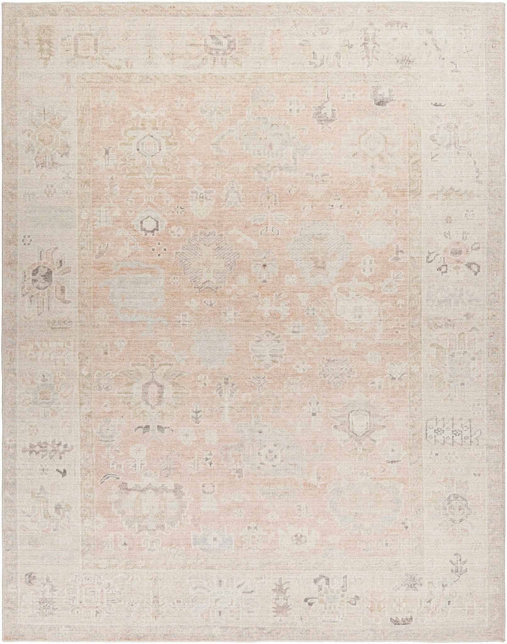 Traditional Style Tan Blush Area Rug - Image 2