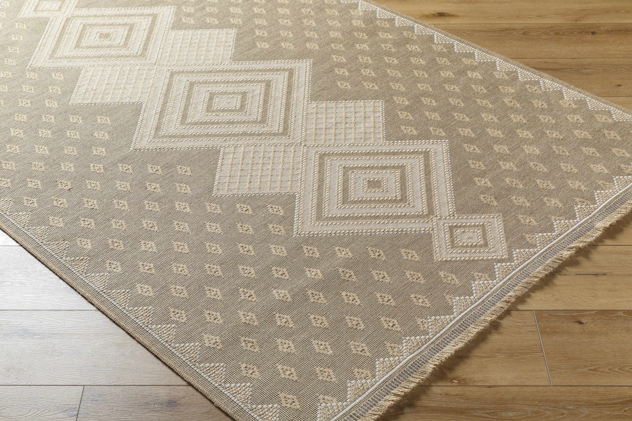 Traditional Style Tan Machine Woven Jute Rug - Image 3