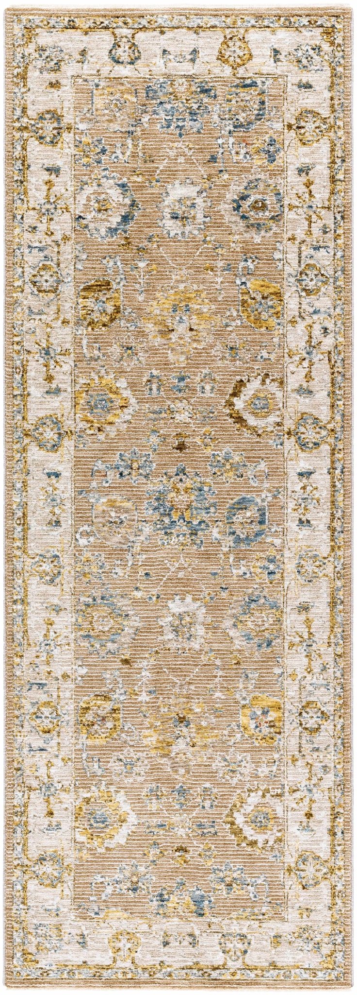 Traditional Tan And Gray Machine Woven Indoor & Outdoor Rug - Image 11