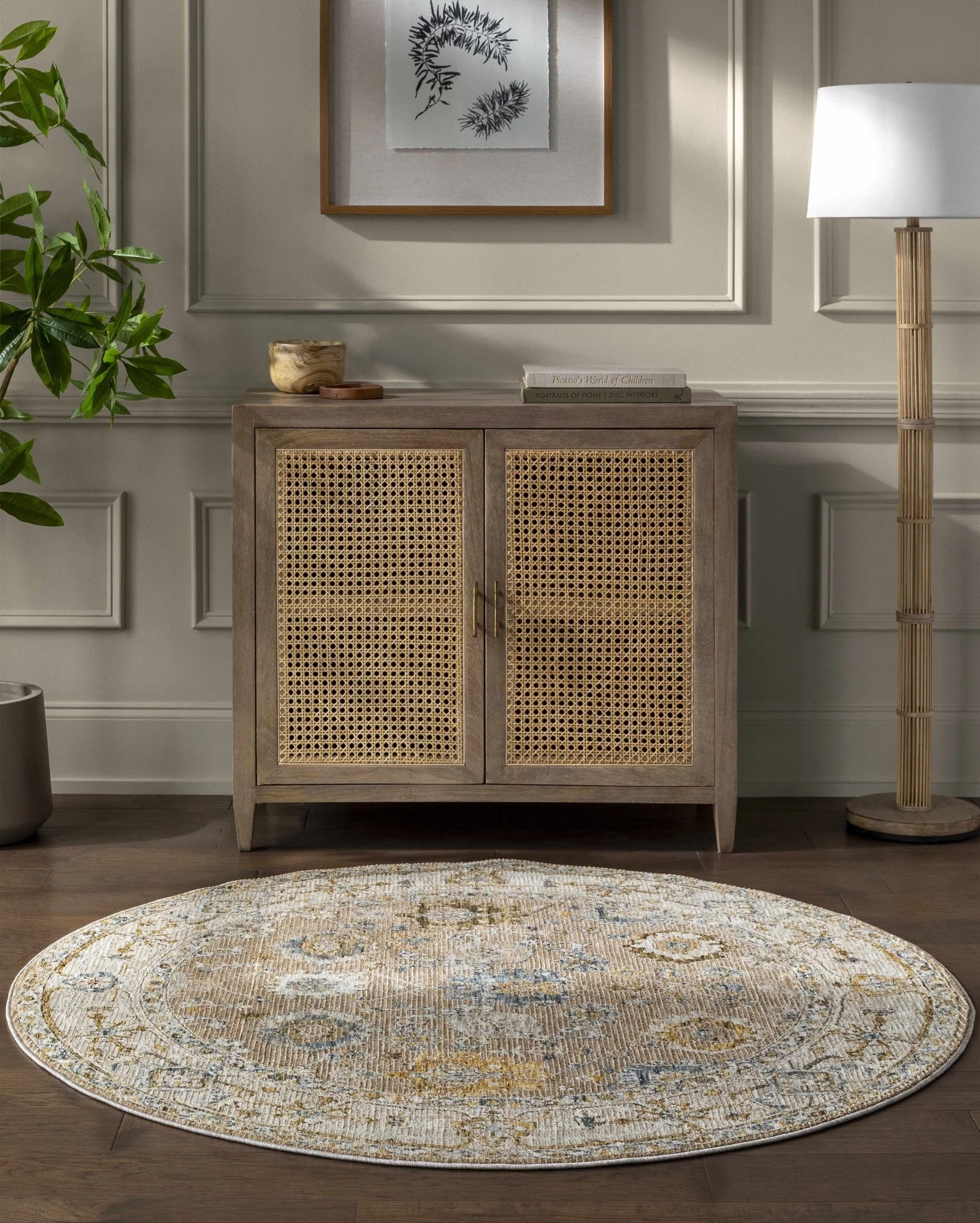 Traditional Tan And Gray Machine Woven Indoor & Outdoor Rug - Image 8