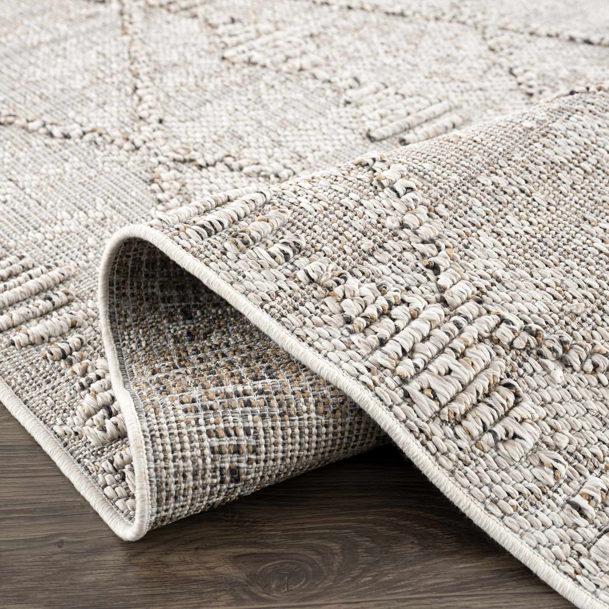 Traditional Tribal Design Beige Medium Pile Outdoor Area Rug - Image 10