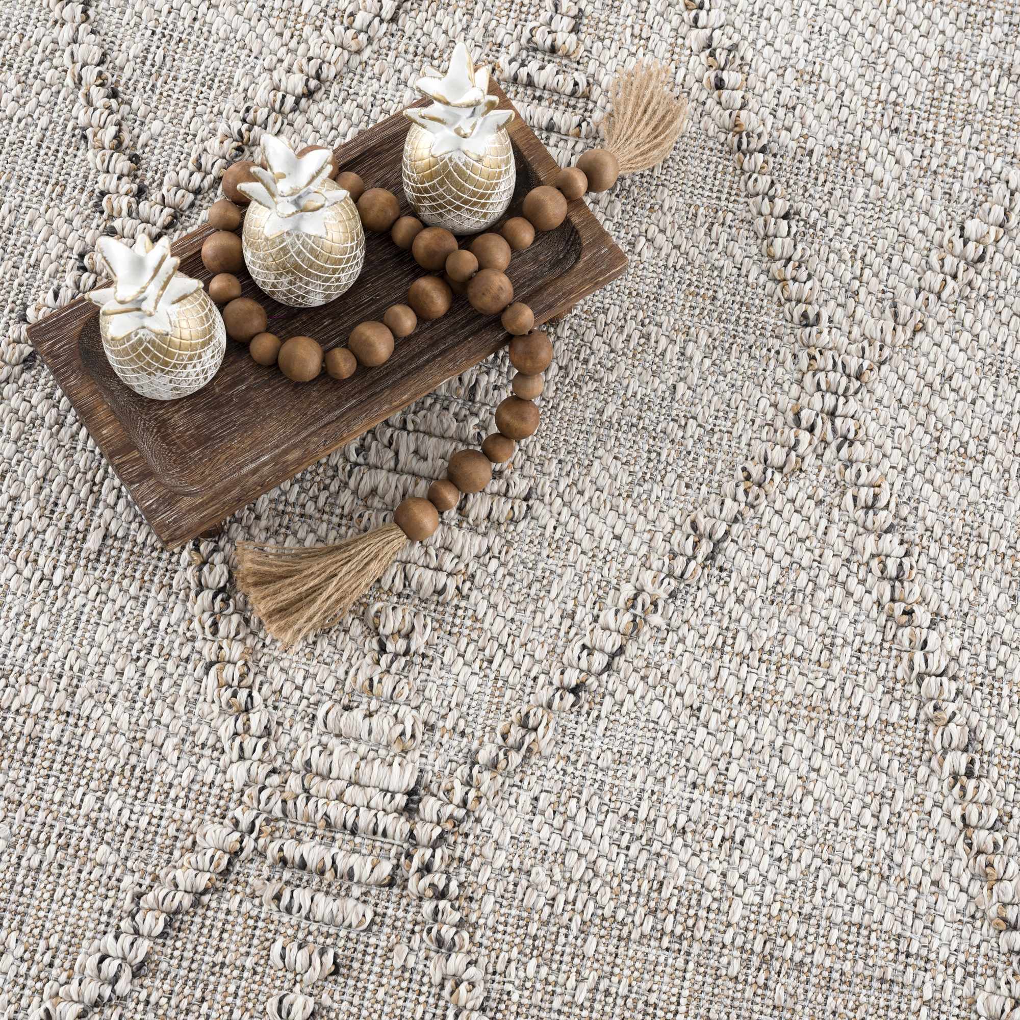 Traditional Tribal Design Beige Medium Pile Outdoor Area Rug - Image 16