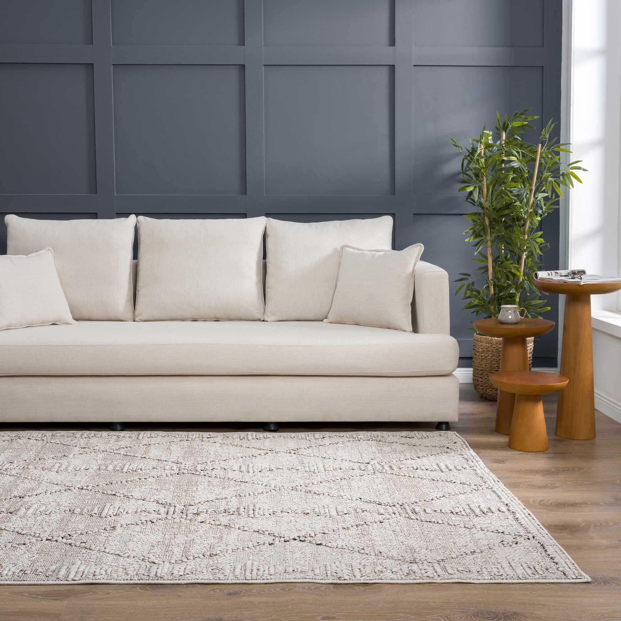 Traditional Tribal Design Beige Medium Pile Outdoor Area Rug - Image 17