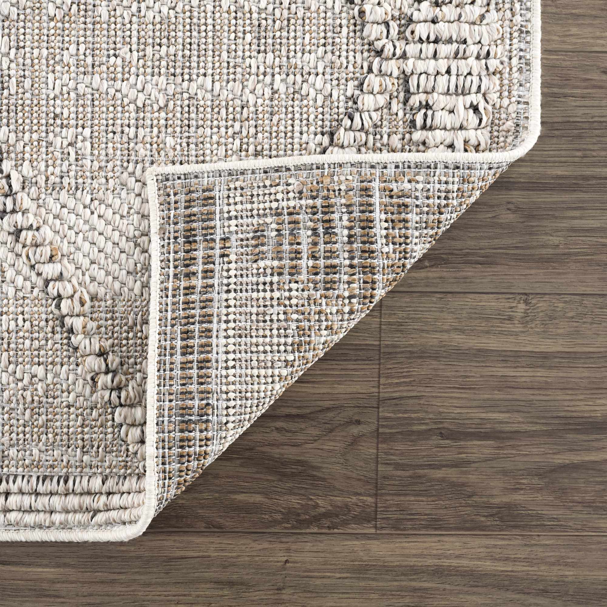 Traditional Tribal Design Beige Medium Pile Outdoor Area Rug - Image 7