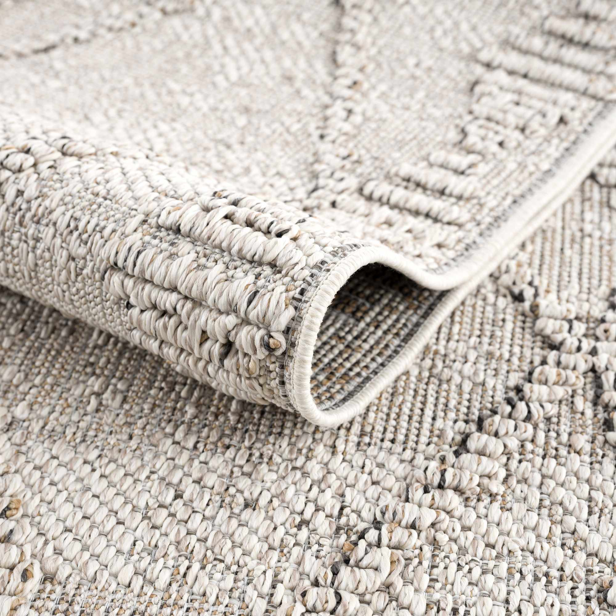 Traditional Tribal Design Beige Medium Pile Outdoor Area Rug - Image 8