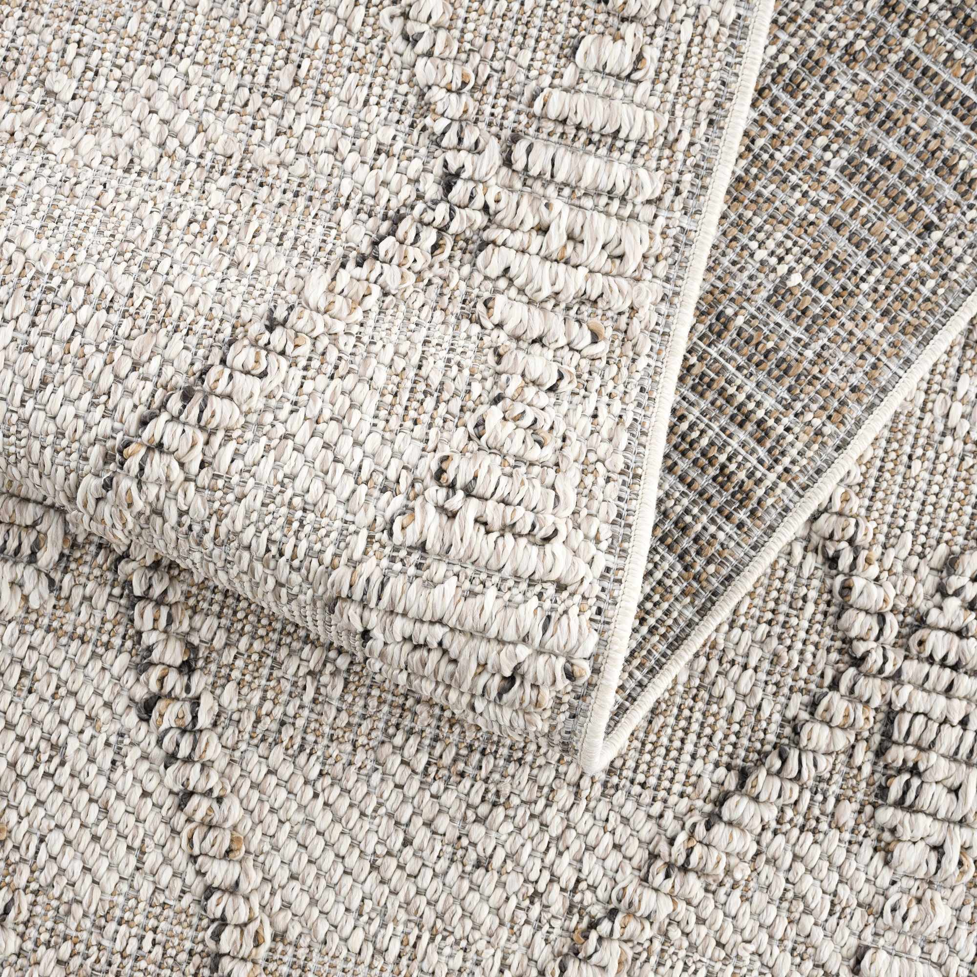 Traditional Tribal Design Beige Medium Pile Outdoor Area Rug - Image 9