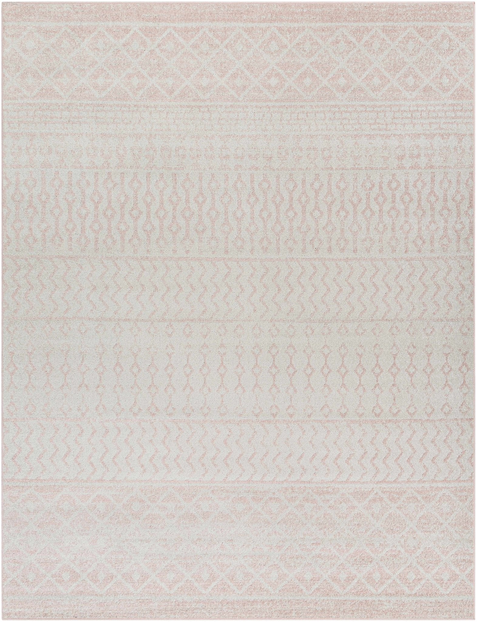 Contemporary Mondern look Ivory and Peach area rug - Image 12