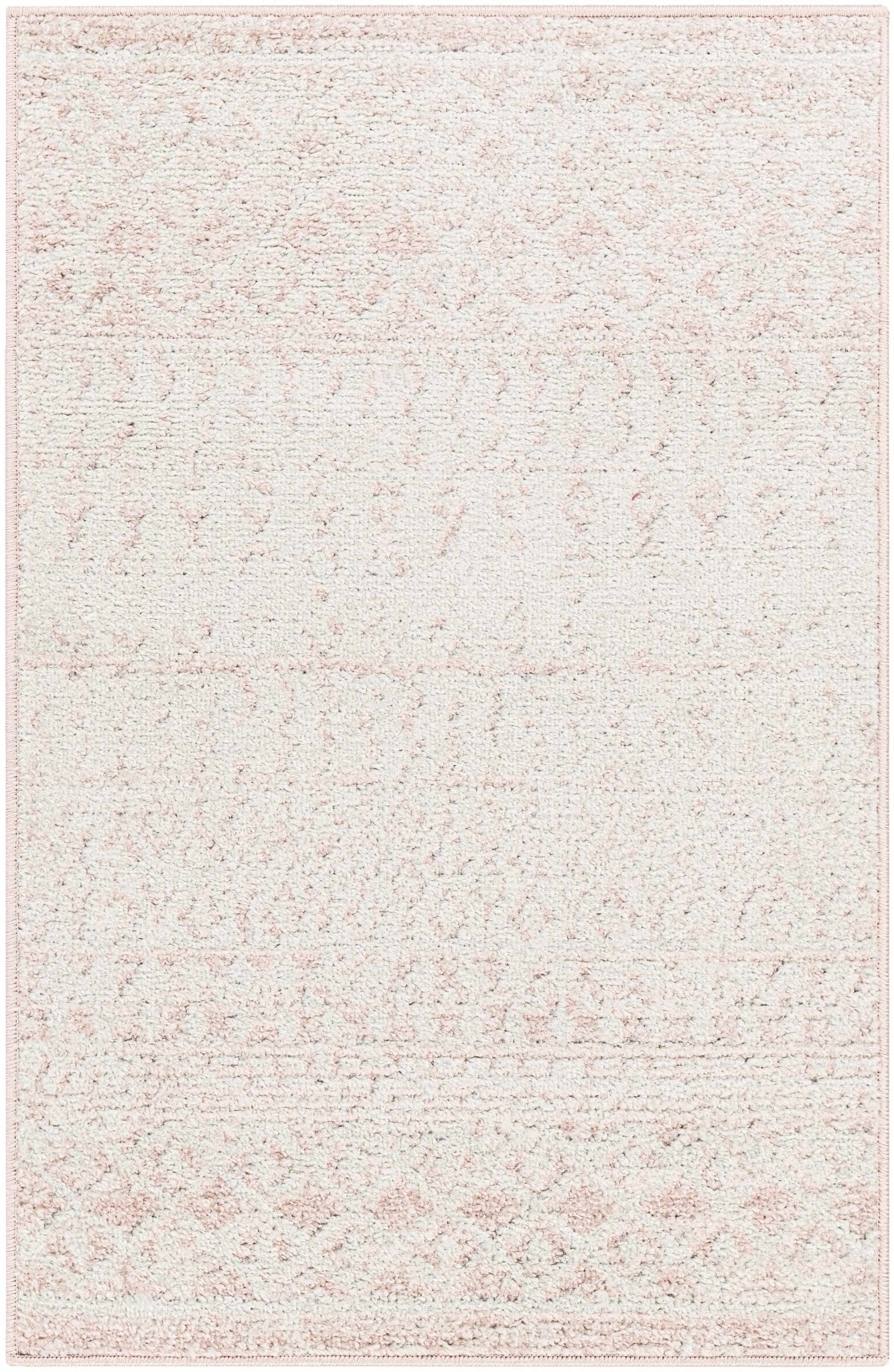 Contemporary Mondern look Ivory and Peach area rug - Image 13
