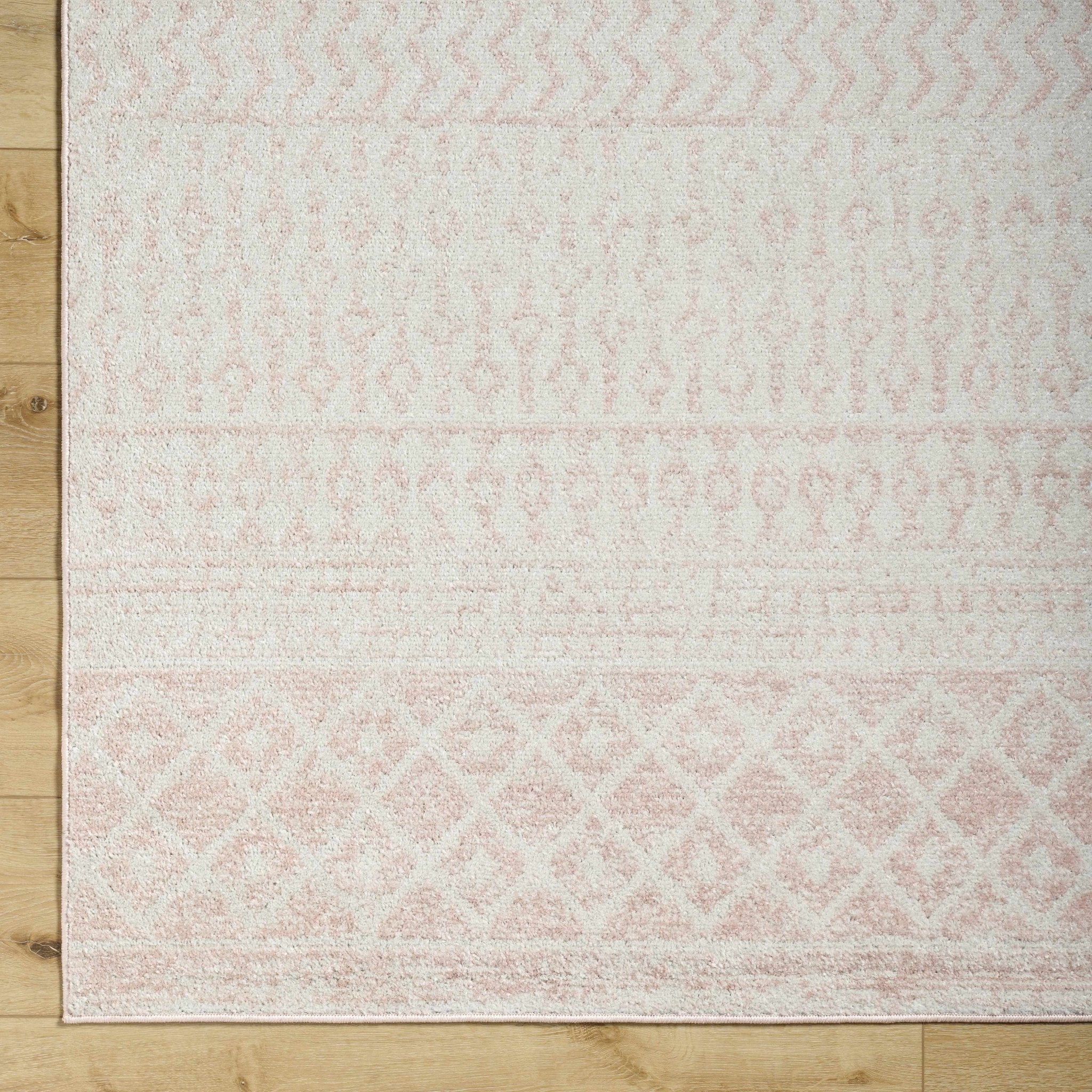 Contemporary Mondern look Ivory and Peach area rug - Image 14