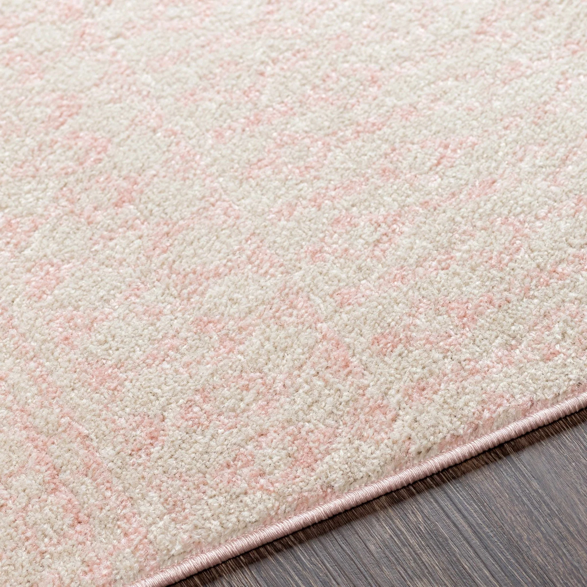 Contemporary Mondern look Ivory and Peach area rug - Image 4