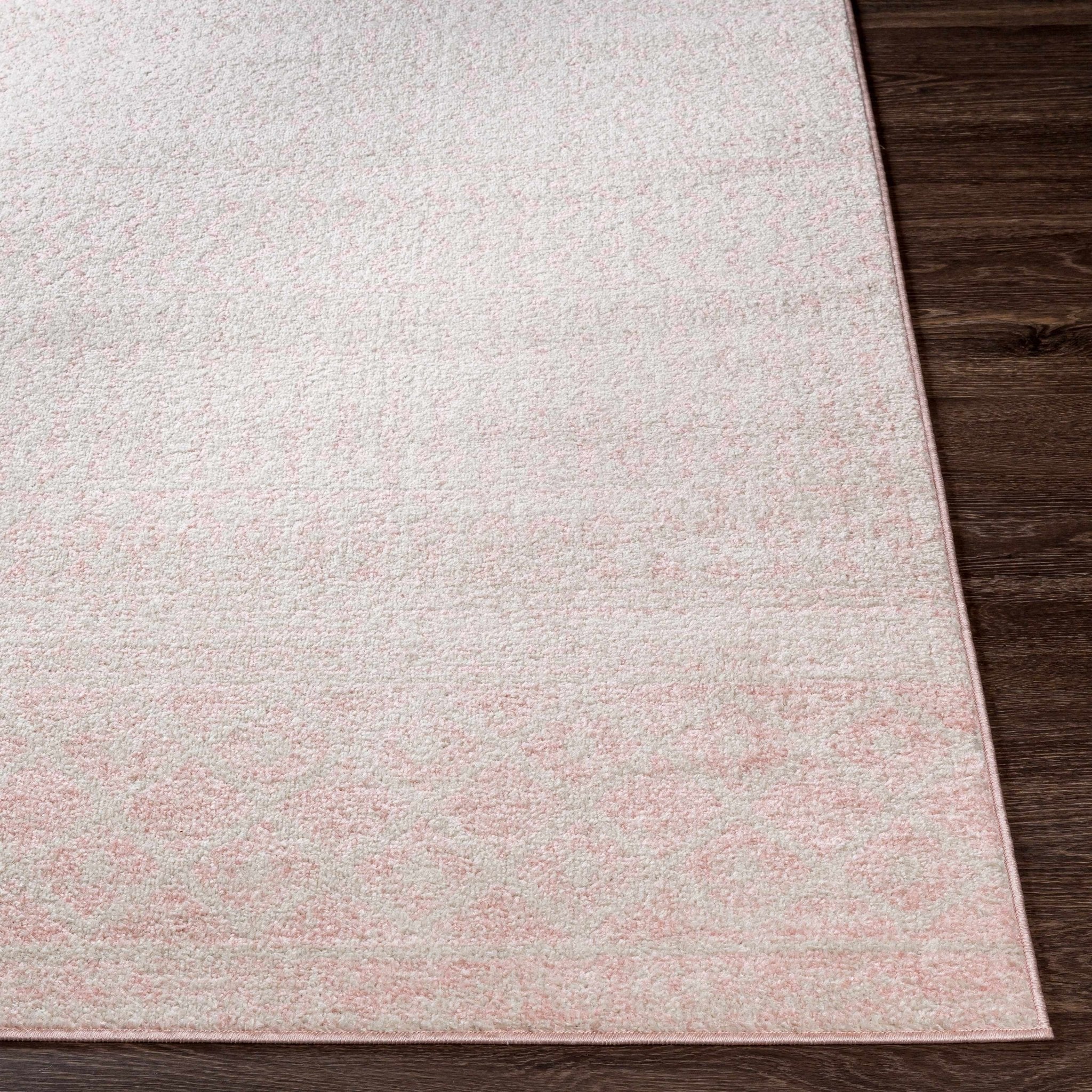 Contemporary Mondern look Ivory and Peach area rug - Image 7