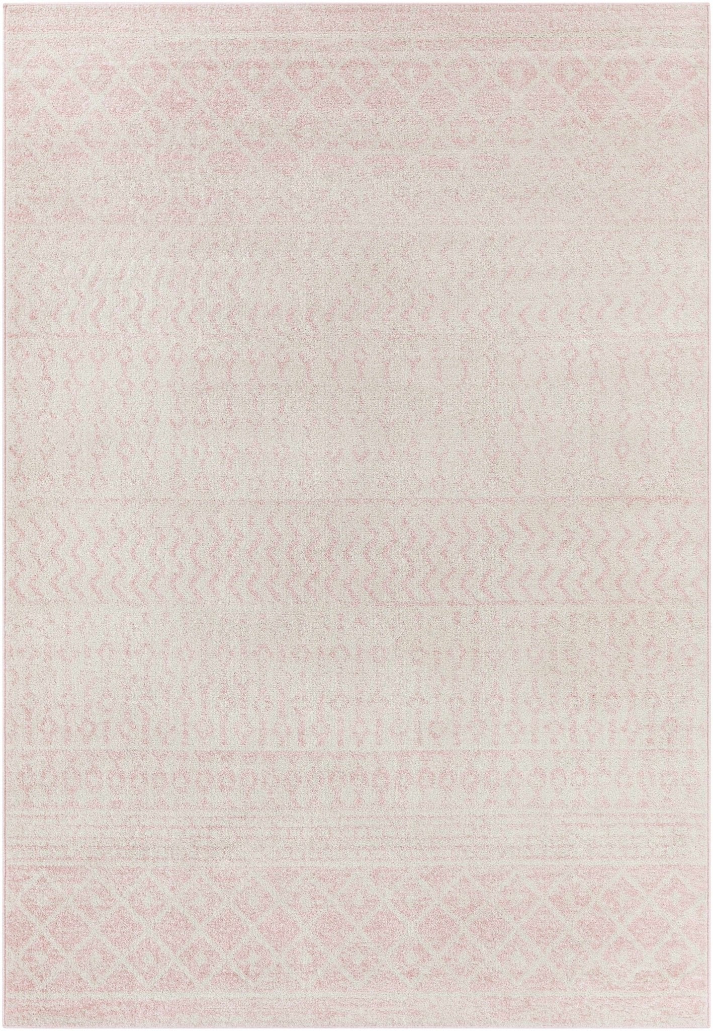 Contemporary Mondern look Ivory and Peach area rug - Image 9