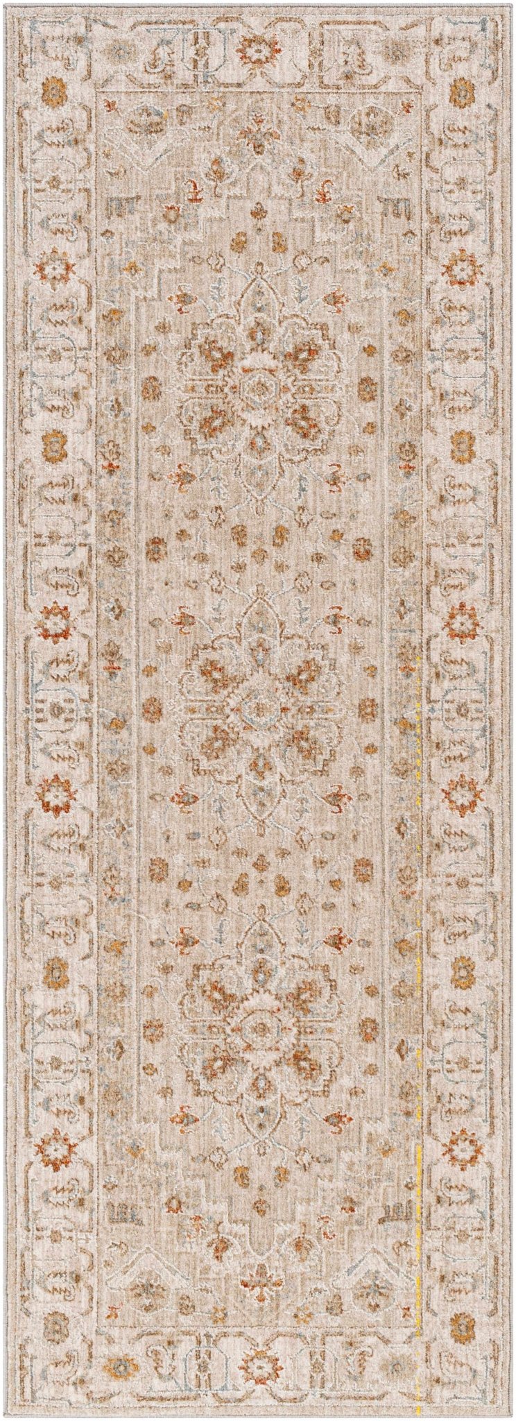 Traditional Turkish Design Beige And Rust Rug - Image 13