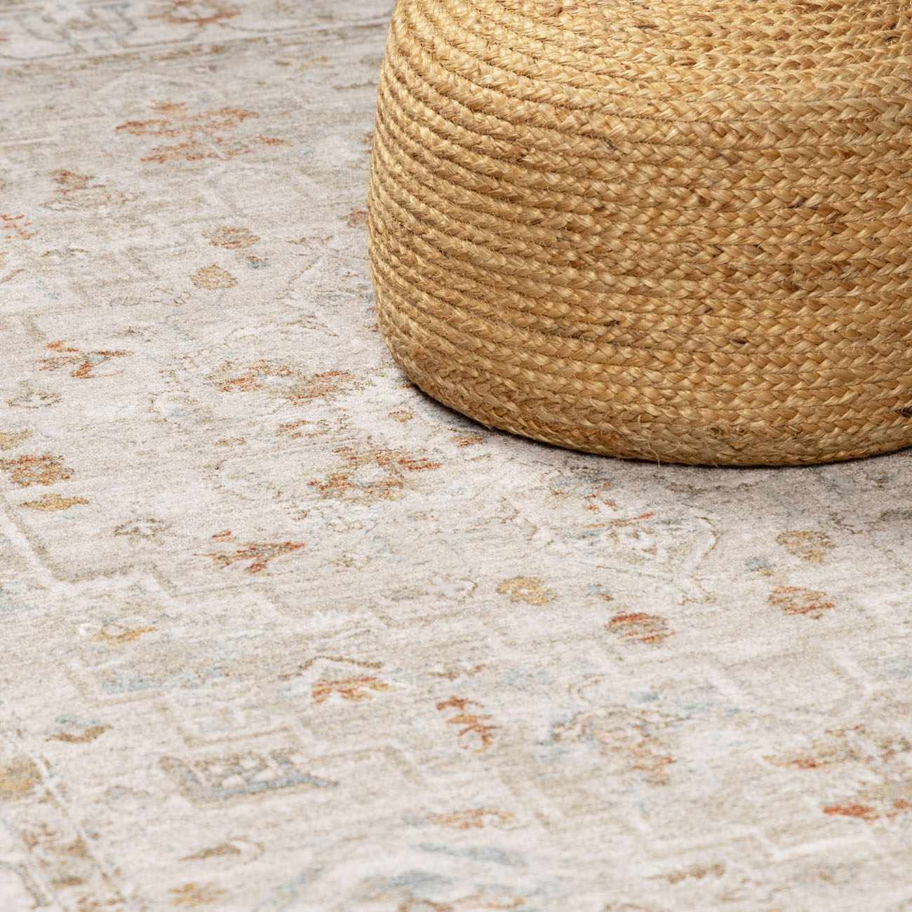 Traditional Turkish Design Beige And Rust Rug - Image 20