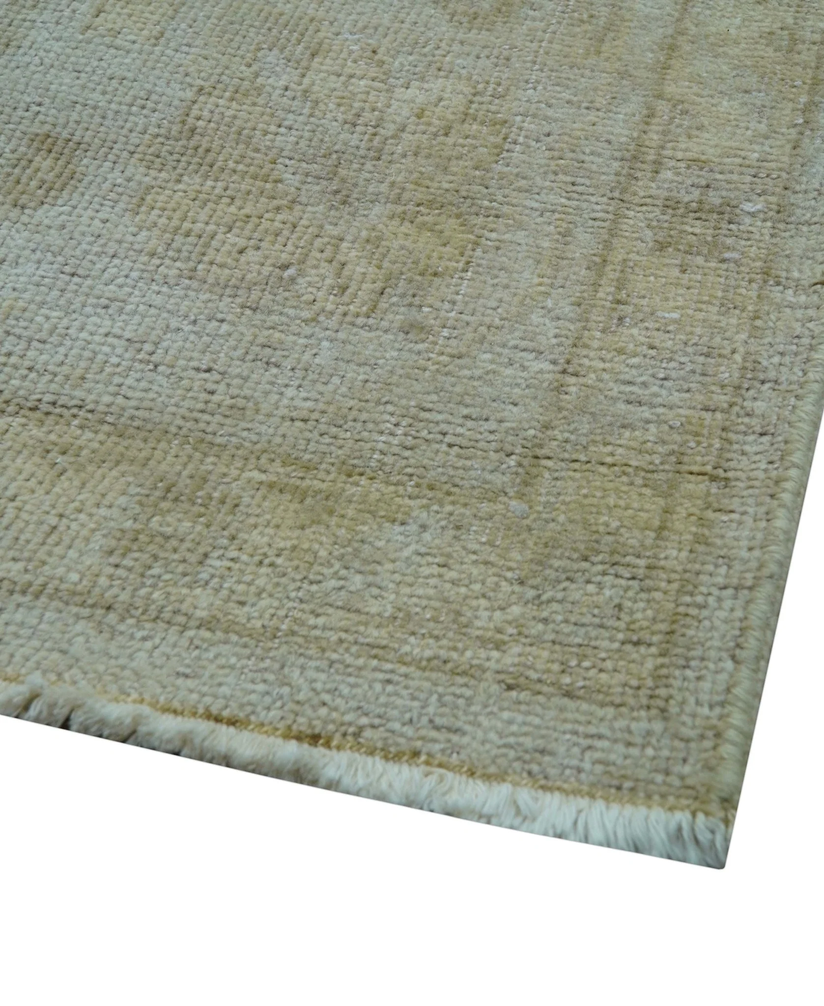 Traditional Turkish Design Beige Hand Knotted 9x12 Wool Area Rug - Image 10
