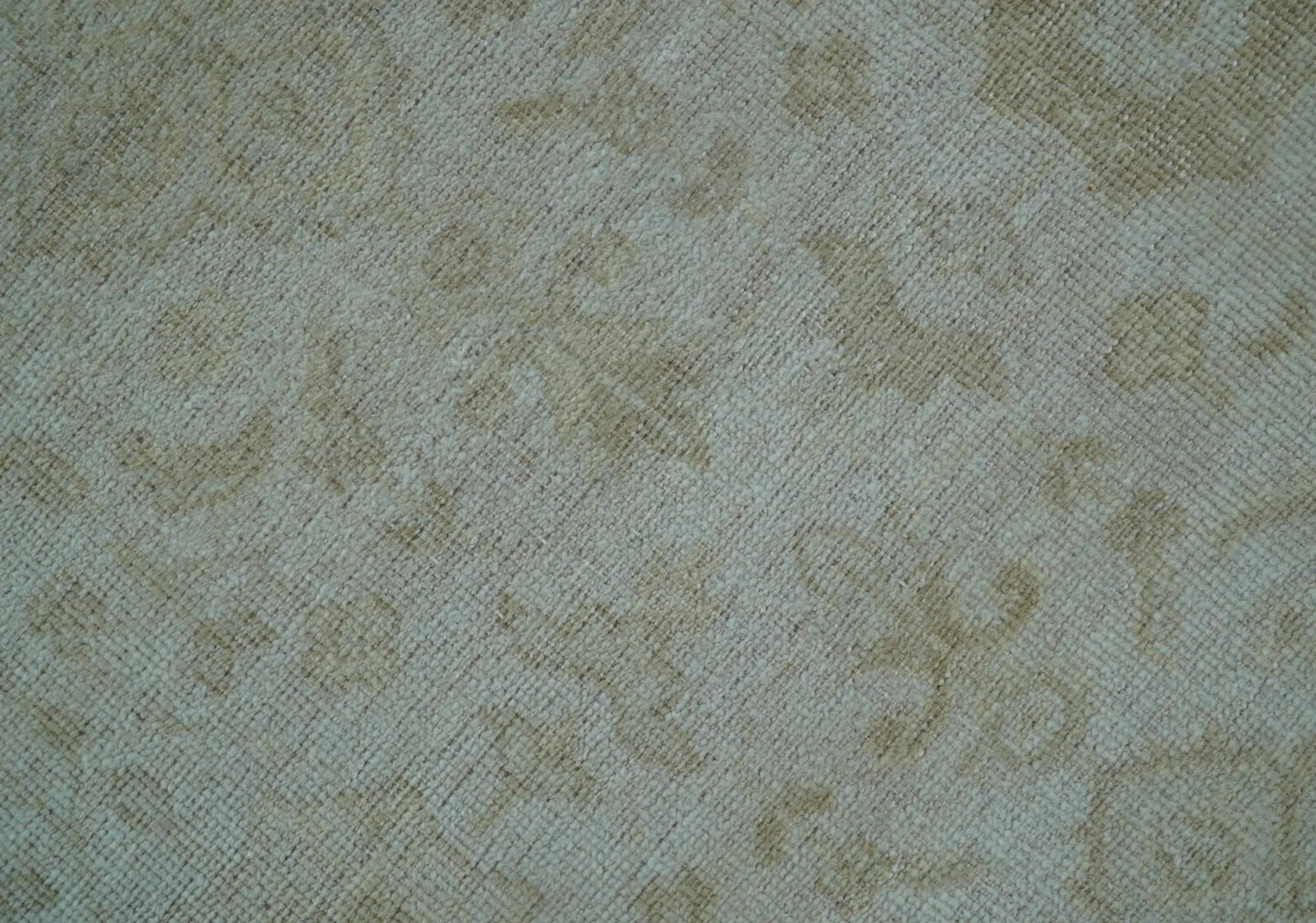 Traditional Turkish Design Beige Hand Knotted 9x12 Wool Area Rug - Image 6