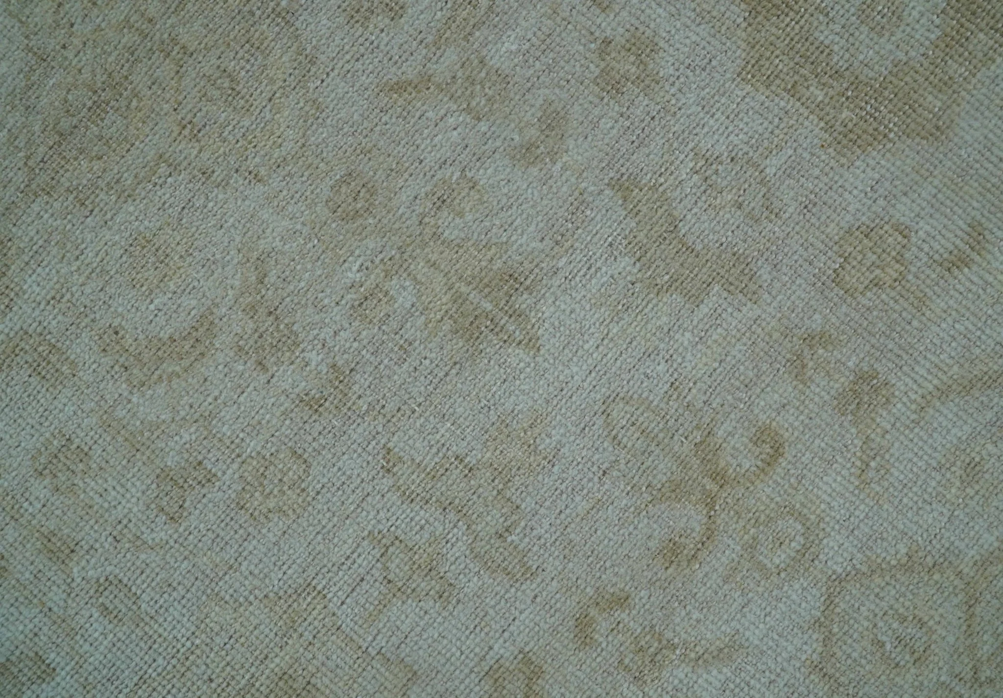 Traditional Turkish Design Beige Hand Knotted 9x12 Wool Area Rug - Image 7