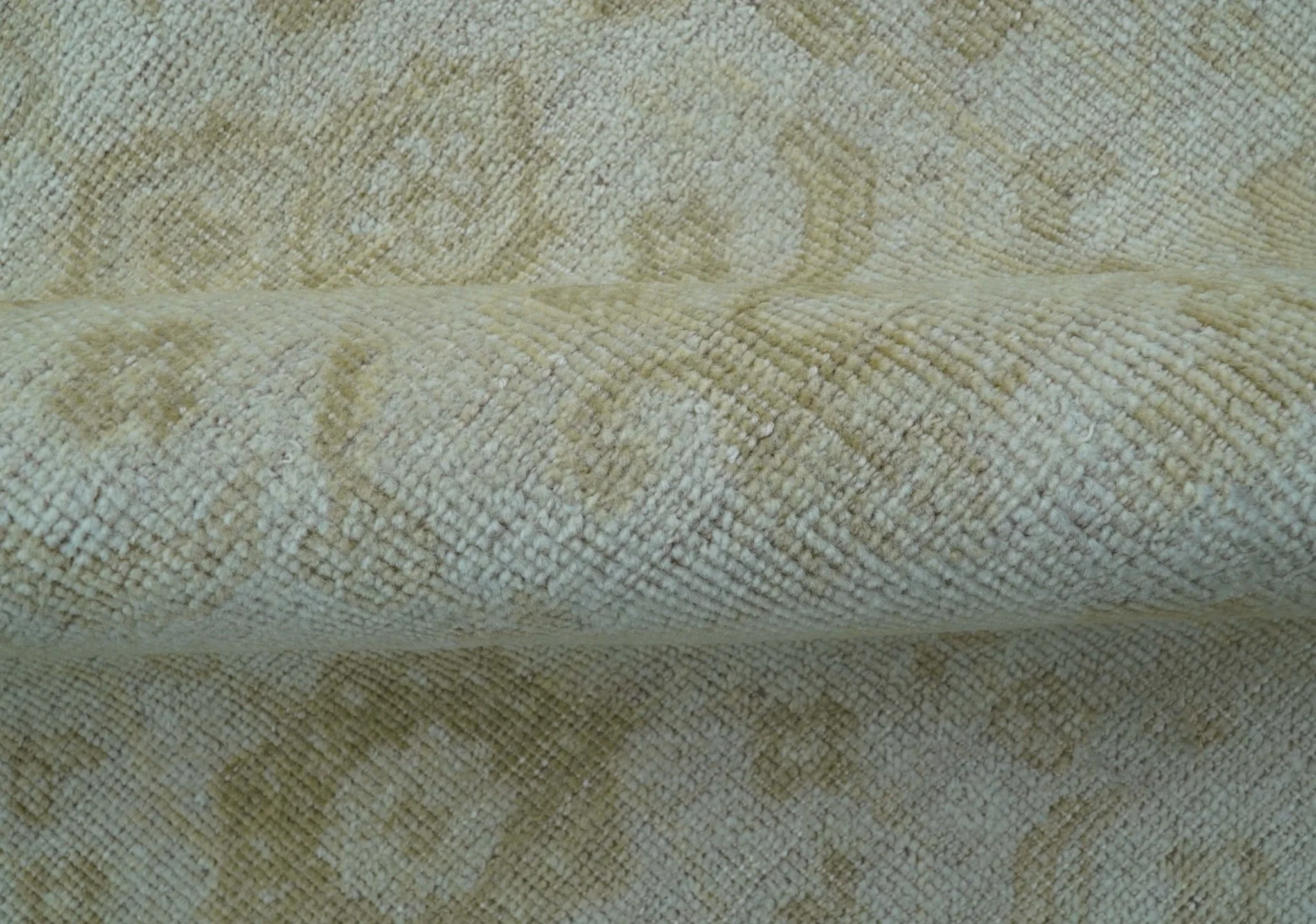 Traditional Turkish Design Beige Hand Knotted 9x12 Wool Area Rug - Image 8