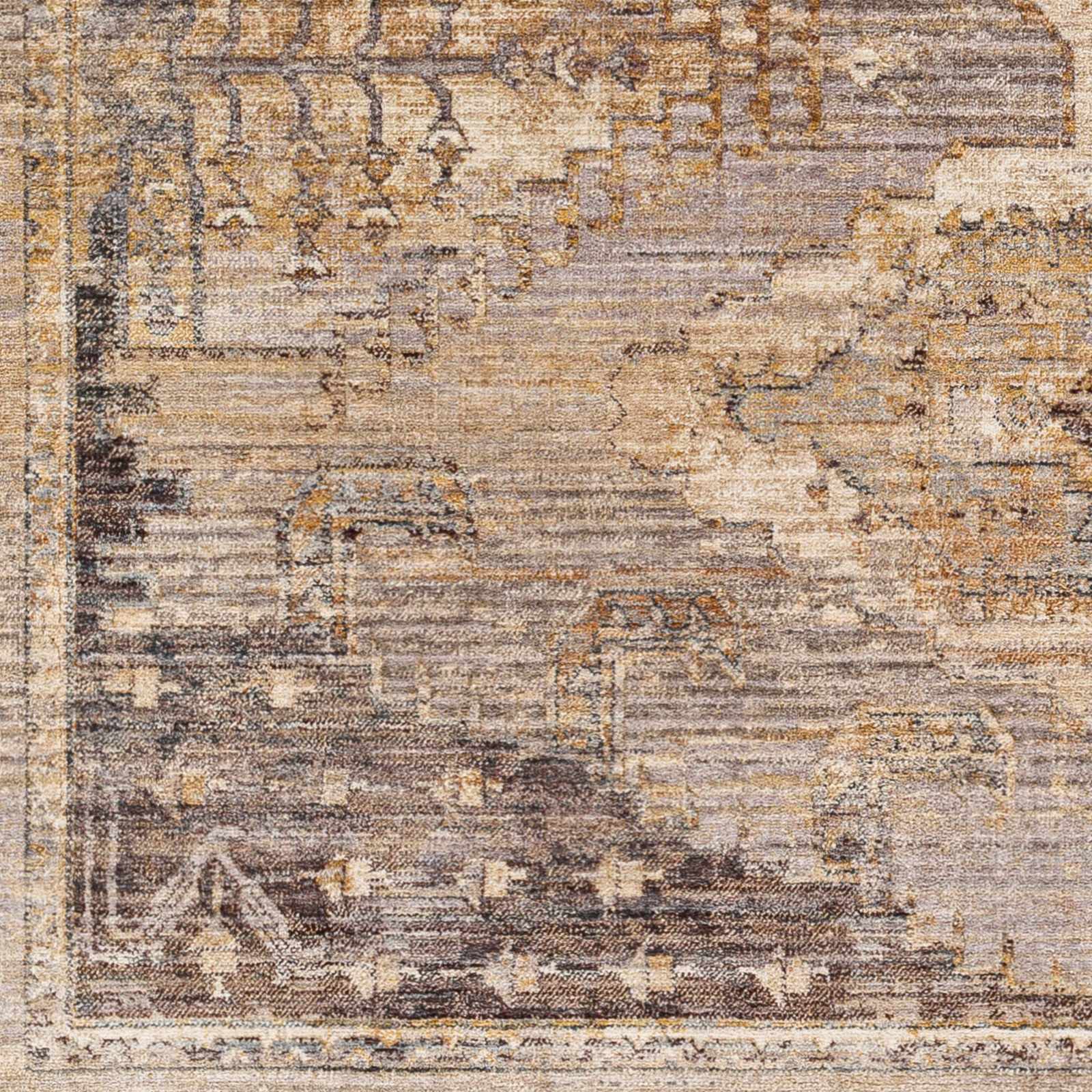Traditional Turkish Design Beige Machine Woven Rug - Image 4
