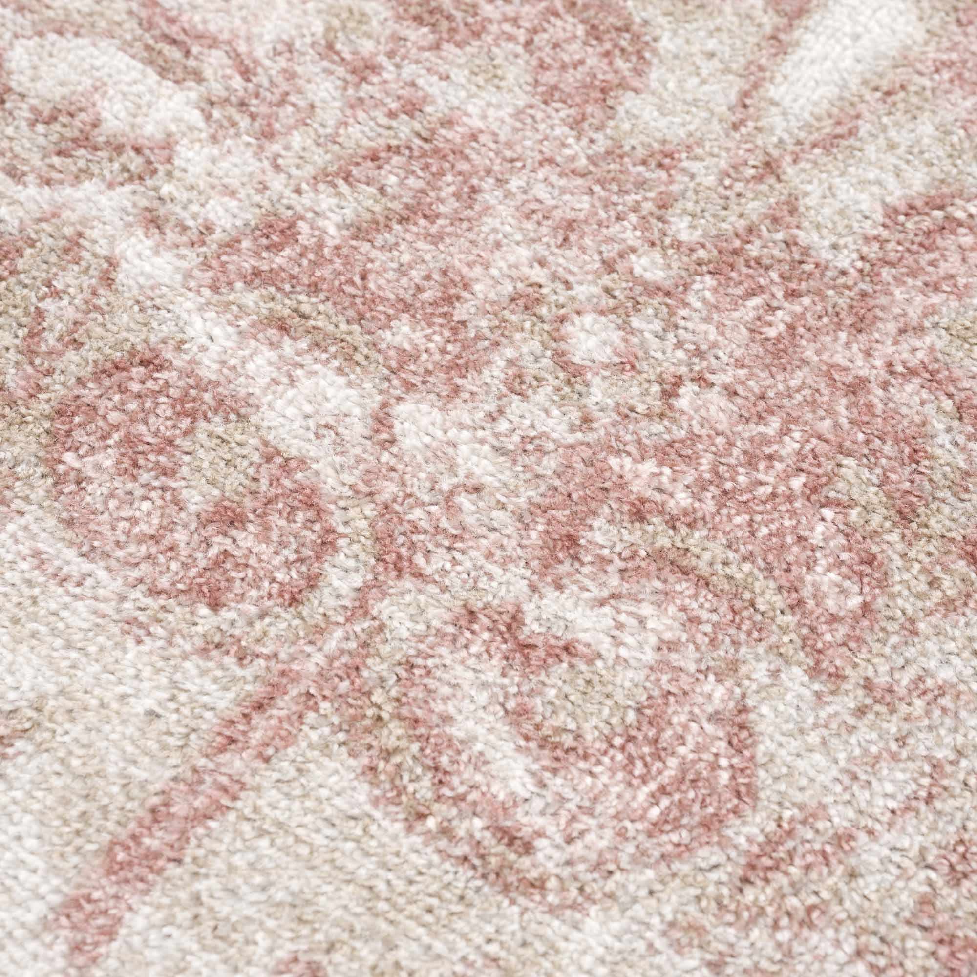 Traditional Turkish Design Pink gold and Off white medium pile Area Rug - Image 13