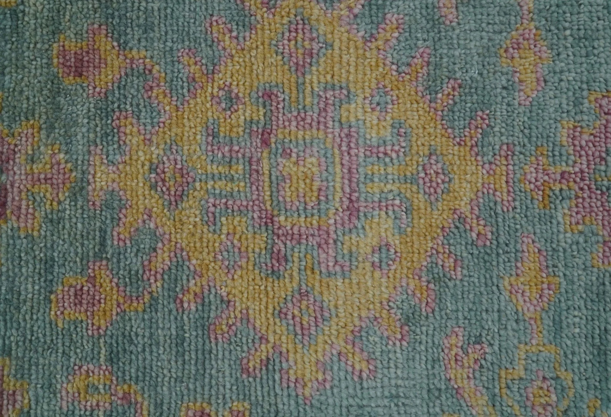 Turkish Design Pink Hand Knotted 4x6 Wool Area Rug - Image 4