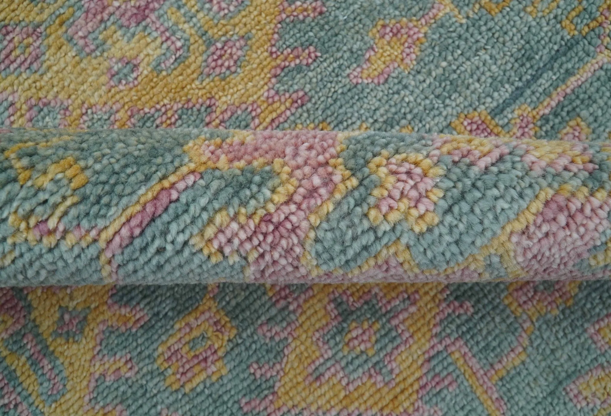 Turkish Design Pink Hand Knotted 4x6 Wool Area Rug - Image 5