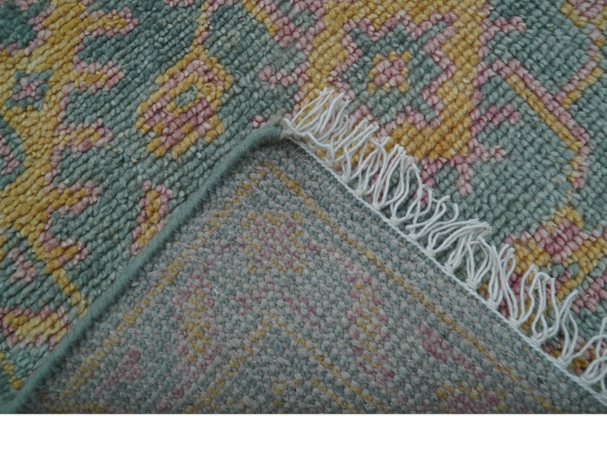 Turkish Design Pink Hand Knotted 4x6 Wool Area Rug - Image 6