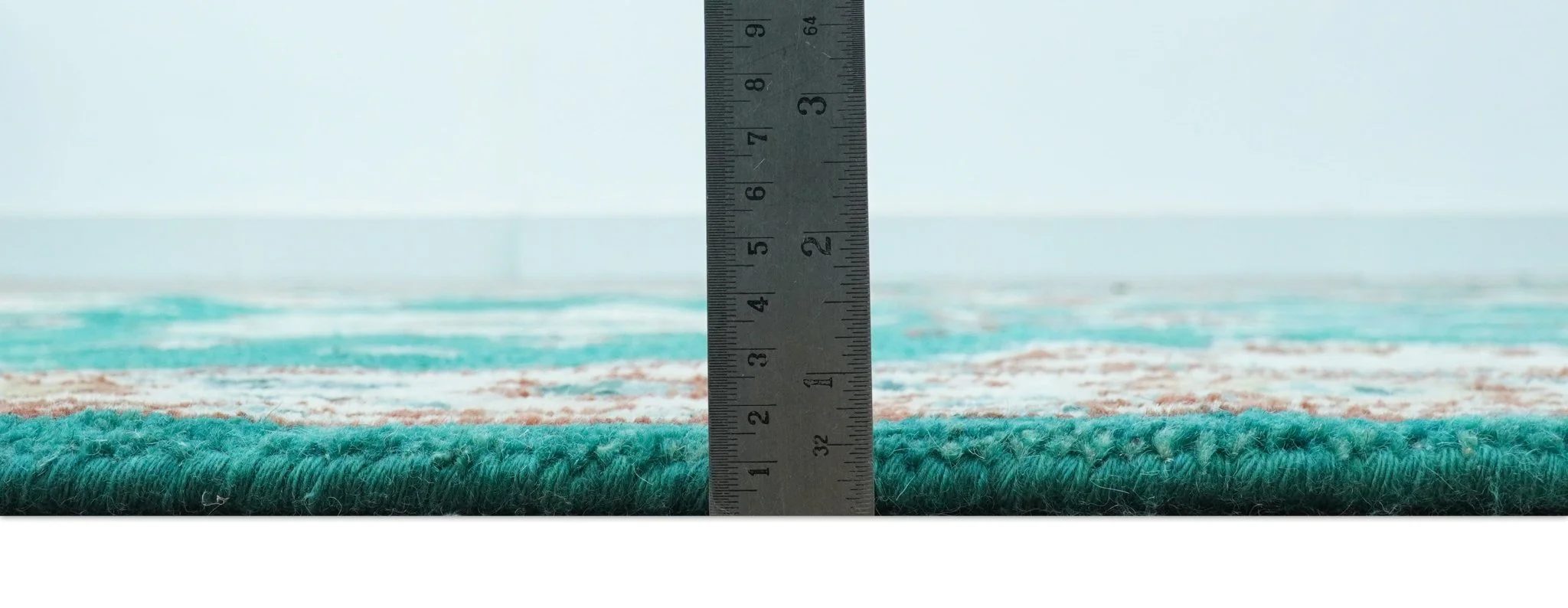 Traditional Design Teal Hand knotted 4x6 Wool Area Rug - Image 8