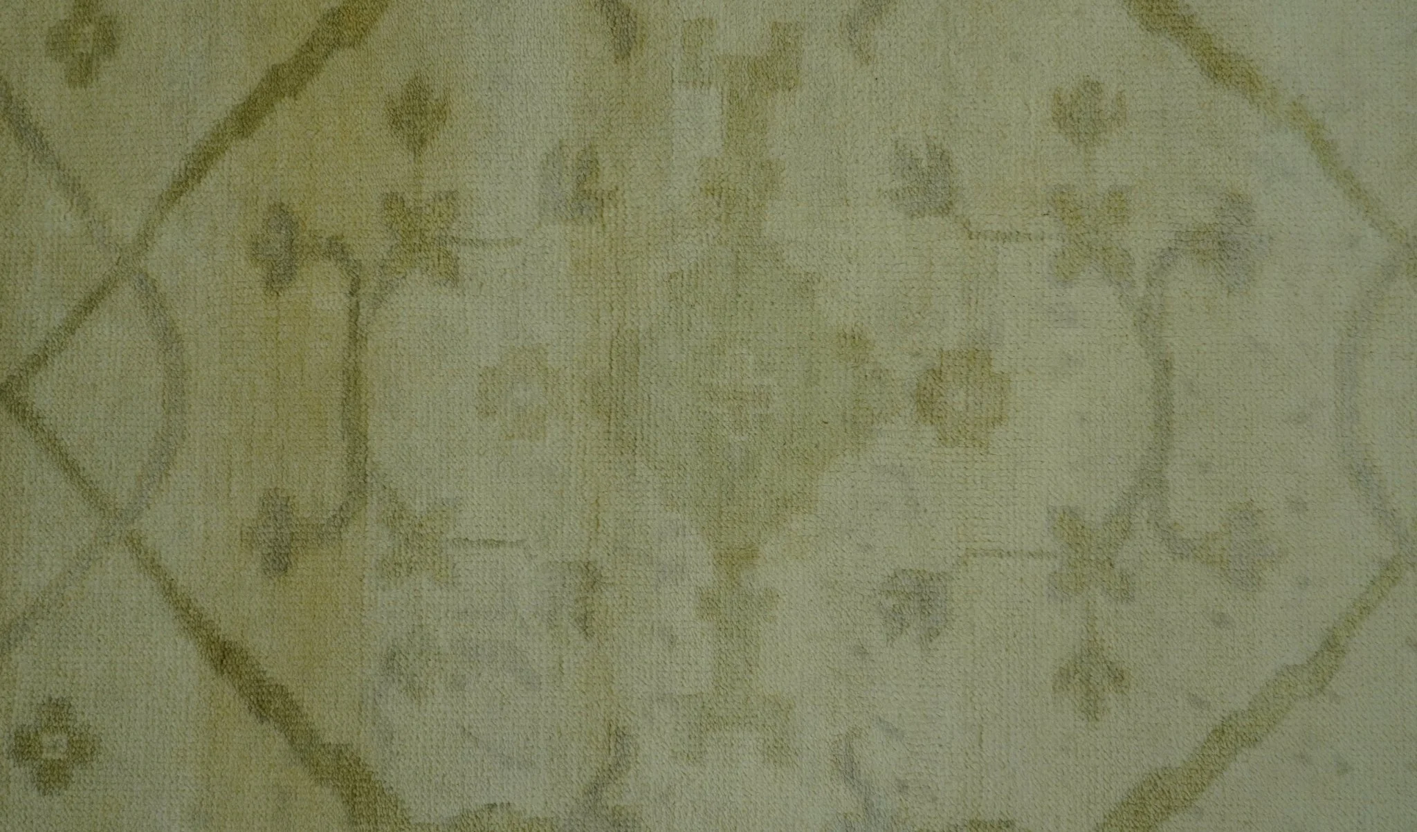 Traditional Oushak Design Beige And Brown 10x10 Hand Knotted Wool Area Rug - Image 5