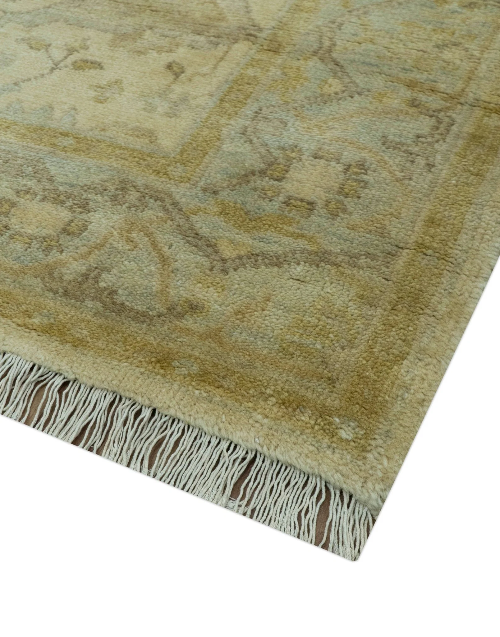 Traditional Oushak Design  Beige And Gray 4x6 Hand Knotted Wool Area Rug - Image 7