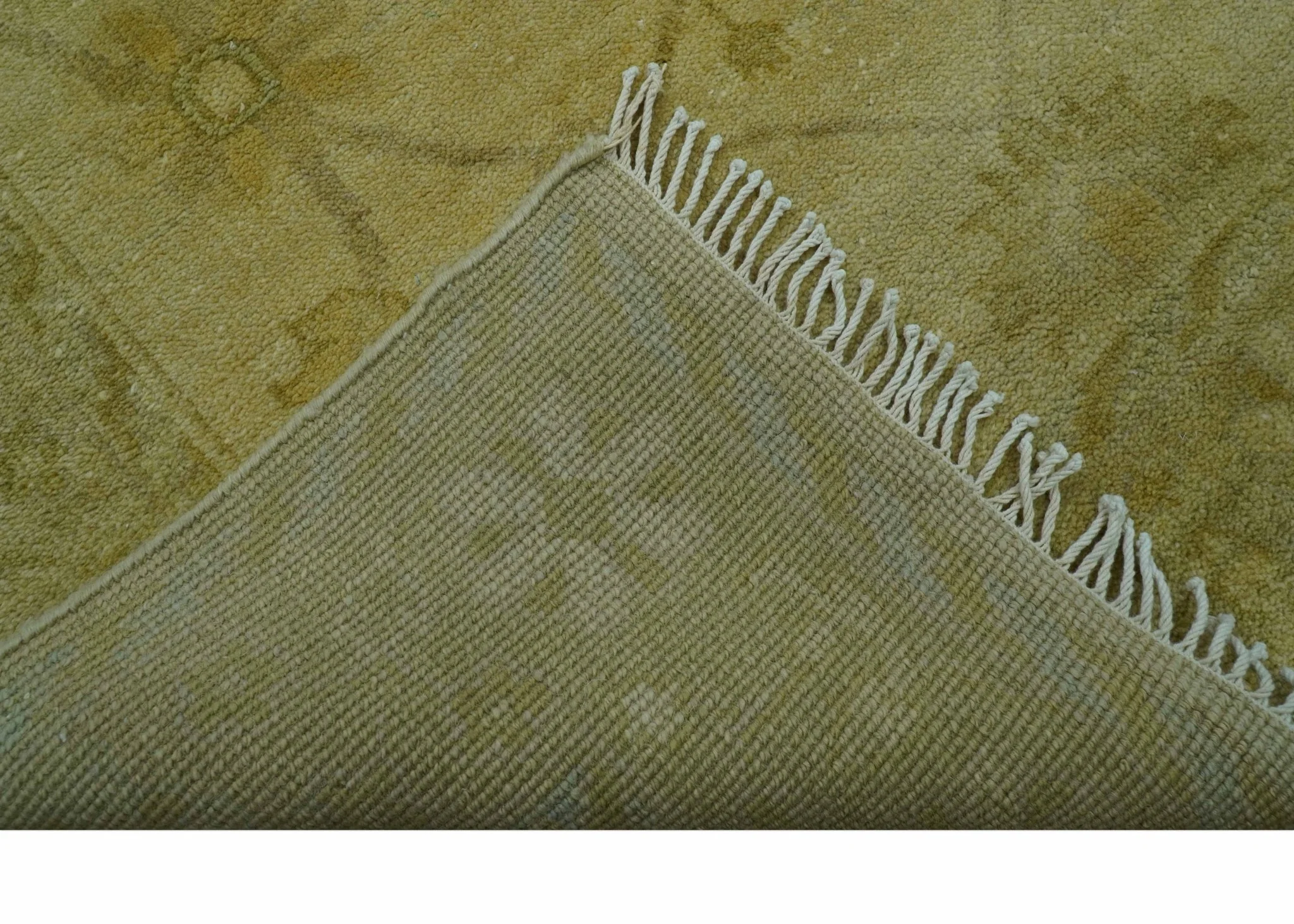 Traditional Oushak Design Brown And Beige Hand Knotted 4x6 Wool Area Rug - Image 5