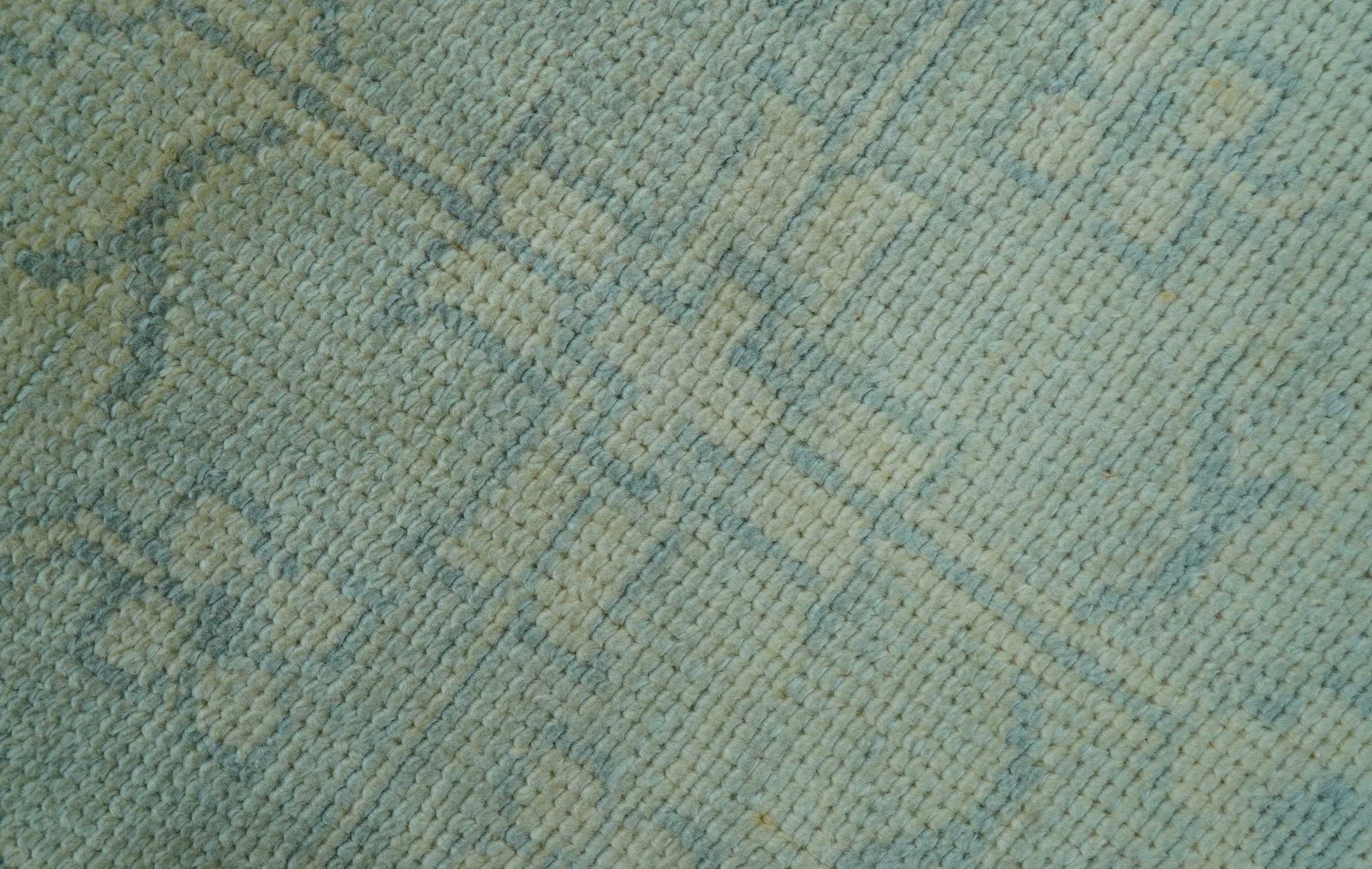 Traditional Turkish Design Fine Blue And Beige Hand Knotted 10x14 Wool Area Rug - Image 6