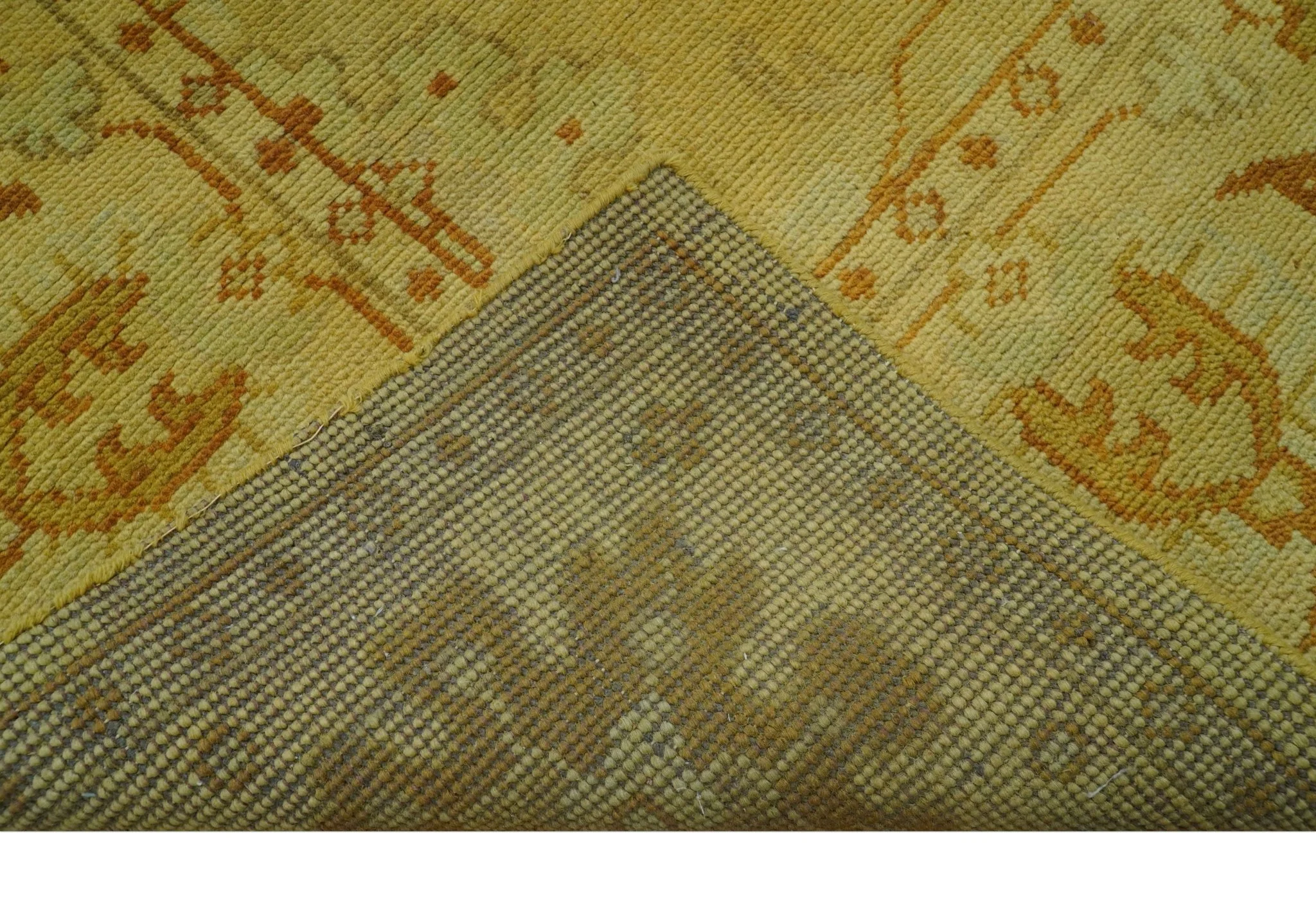 Traditional Design Antique beige and rust 8x10 Hand Knotted Wool Area Rug - Image 6