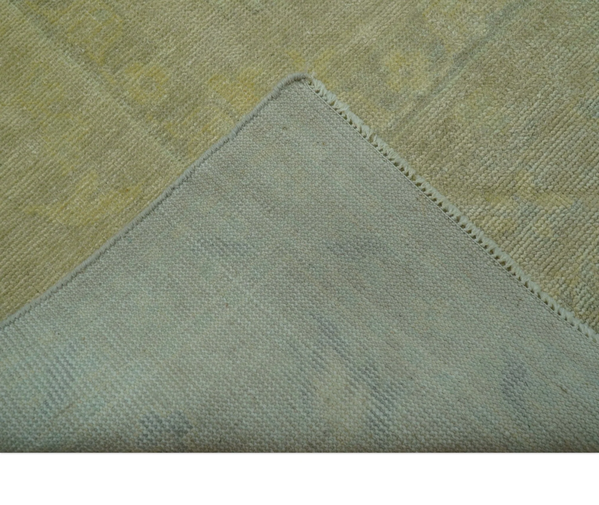 Traditional Turkish (Oushak) Design Gold And Gray Hand Knotted 8x10 Wool Area Rug - Image 4