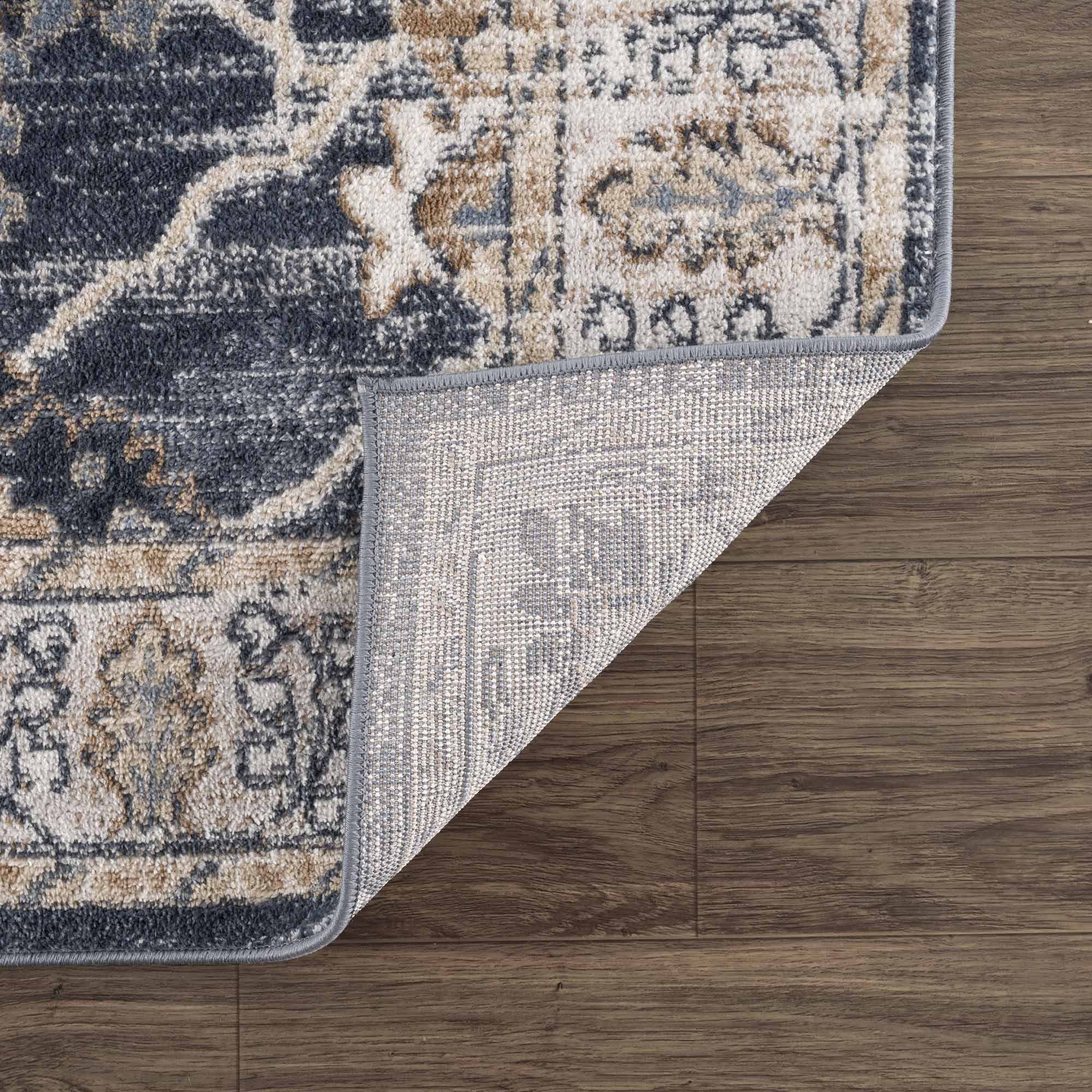 Traditional Design Charcoal, Beige and Camel Medium pile Area rug - Image 5