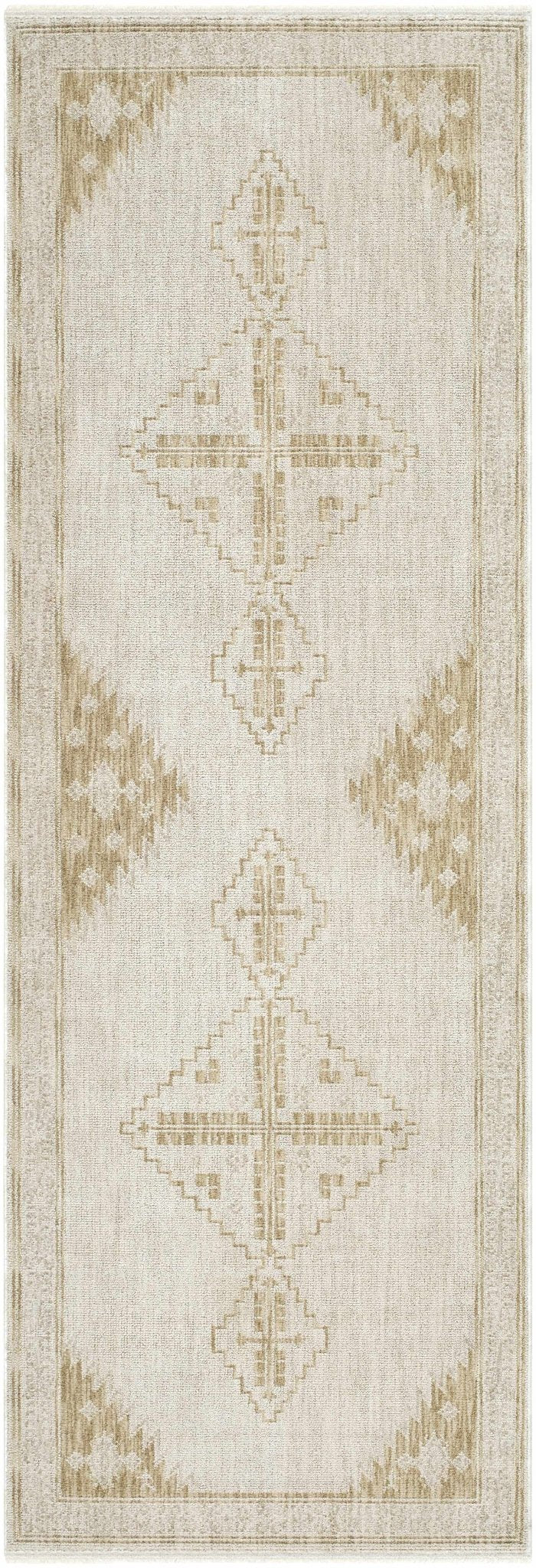 Transitional Bohemian Design Tan Machine Woven Rug - Image 7