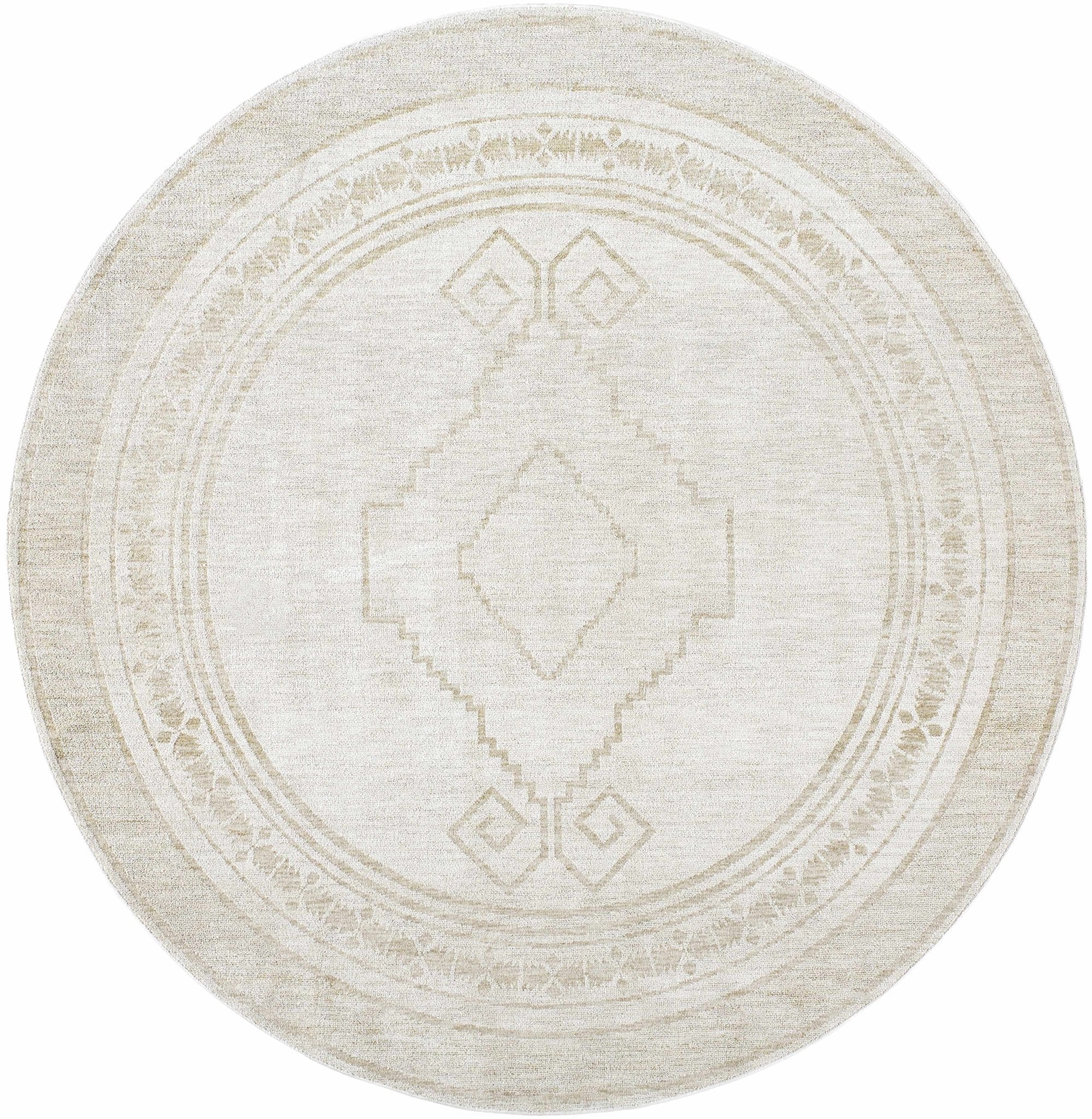 Transitional Bohemian Silver Machine Woven Rug - Image 9