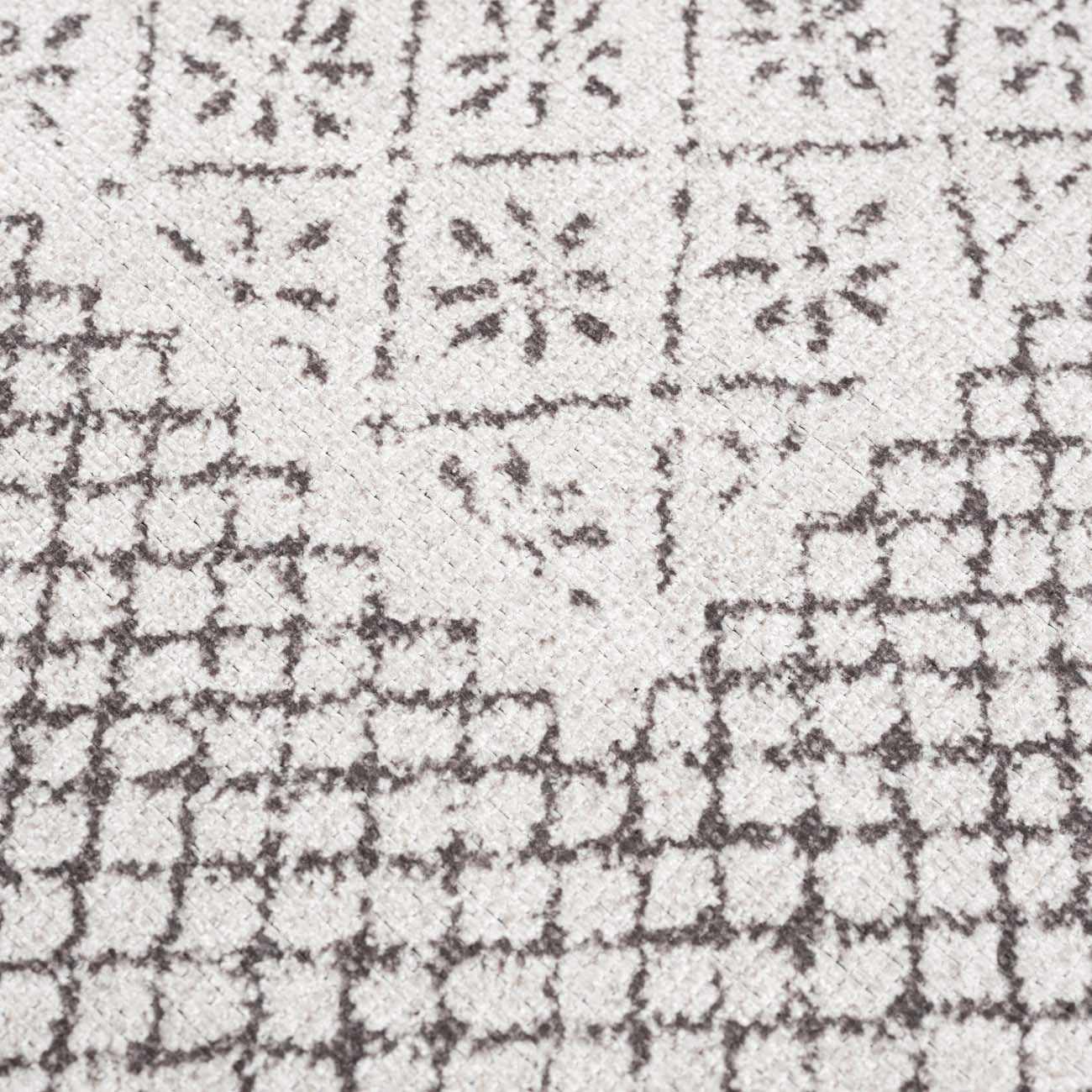 Transitional Design Ivory And Charcoal Washable Area Rug - Image 14