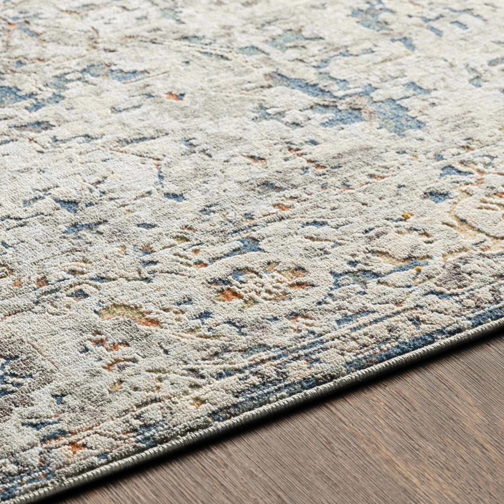 Transitional Design Ivory Machine Woven Rug - Image 10
