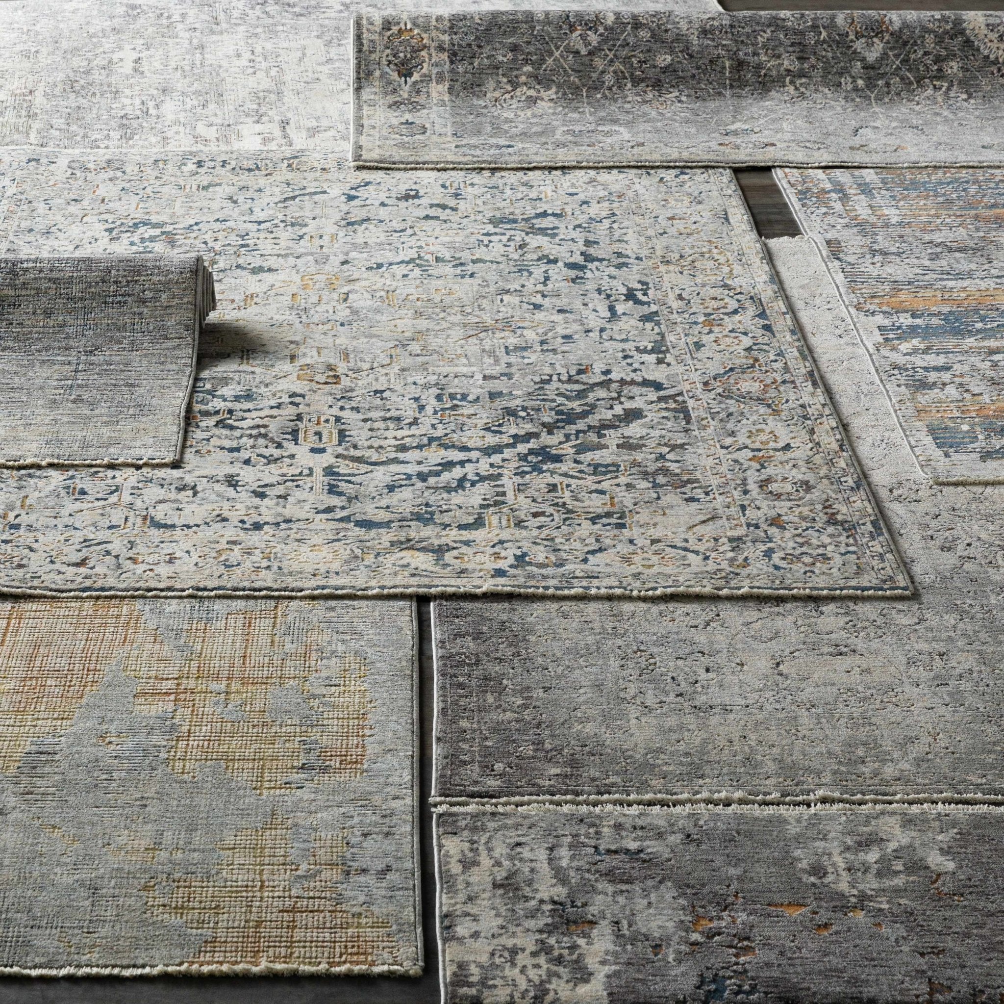 Transitional Design Ivory Machine Woven Rug - Image 13