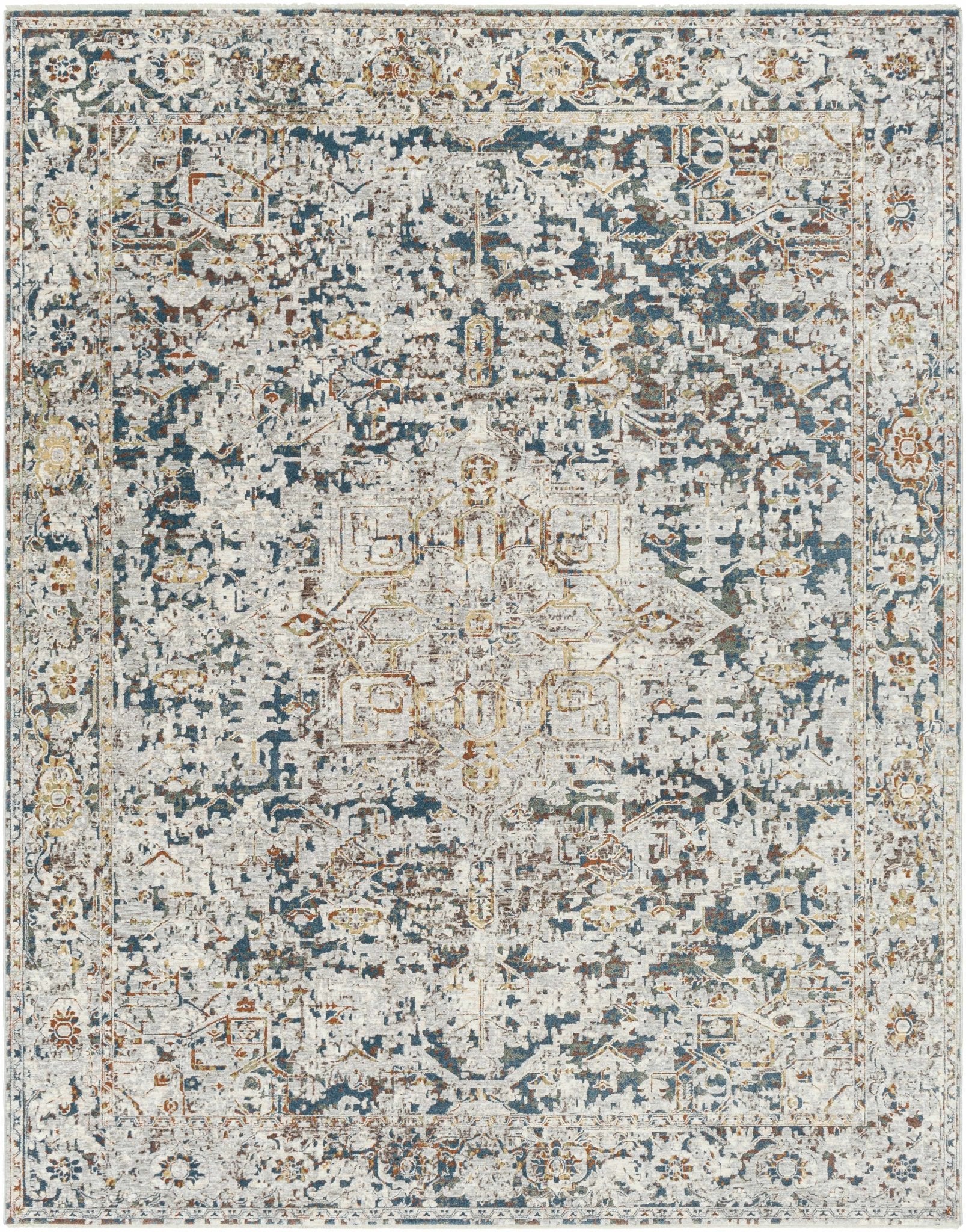 Transitional Design Ivory Machine Woven Rug - Image 2