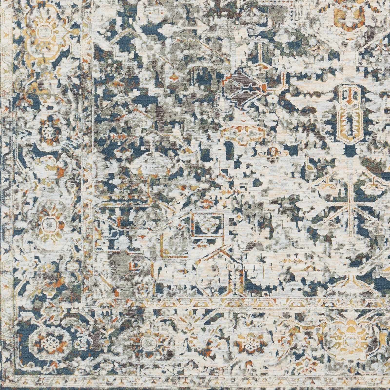 Transitional Design Ivory Machine Woven Rug - Image 6