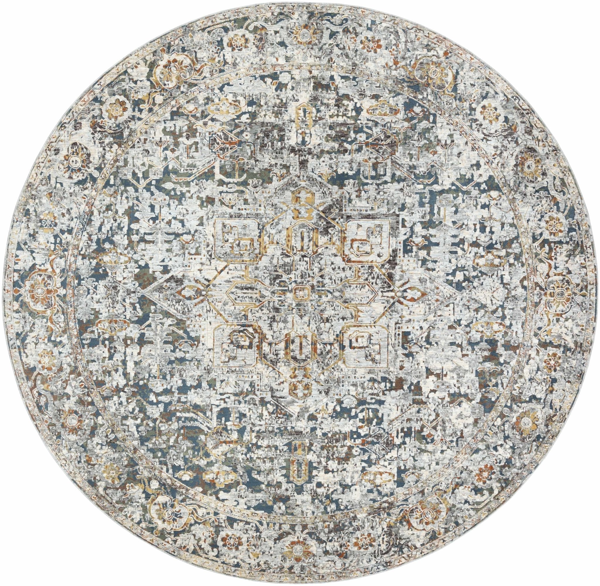 Transitional Design Ivory Machine Woven Rug - Image 8