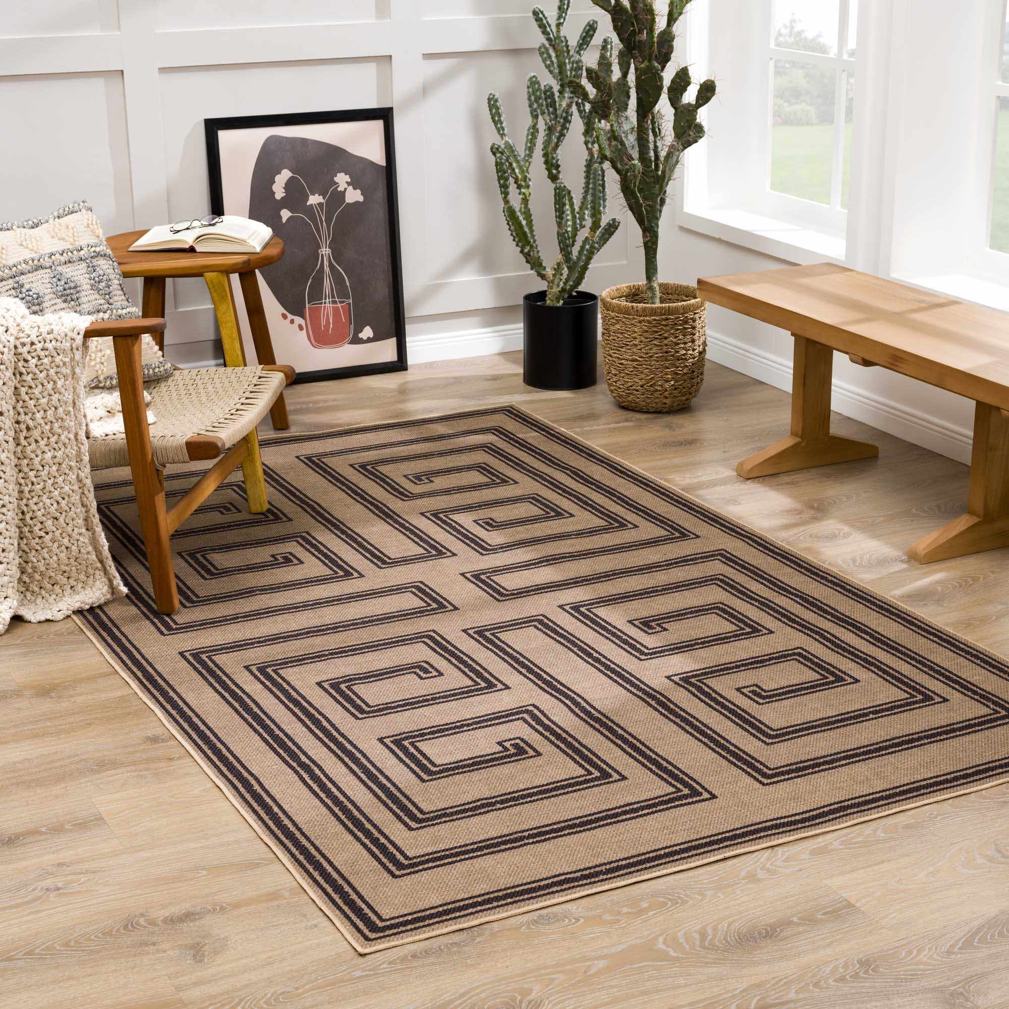 Transitional Style Brown Washable Jutely Rug - Image 14
