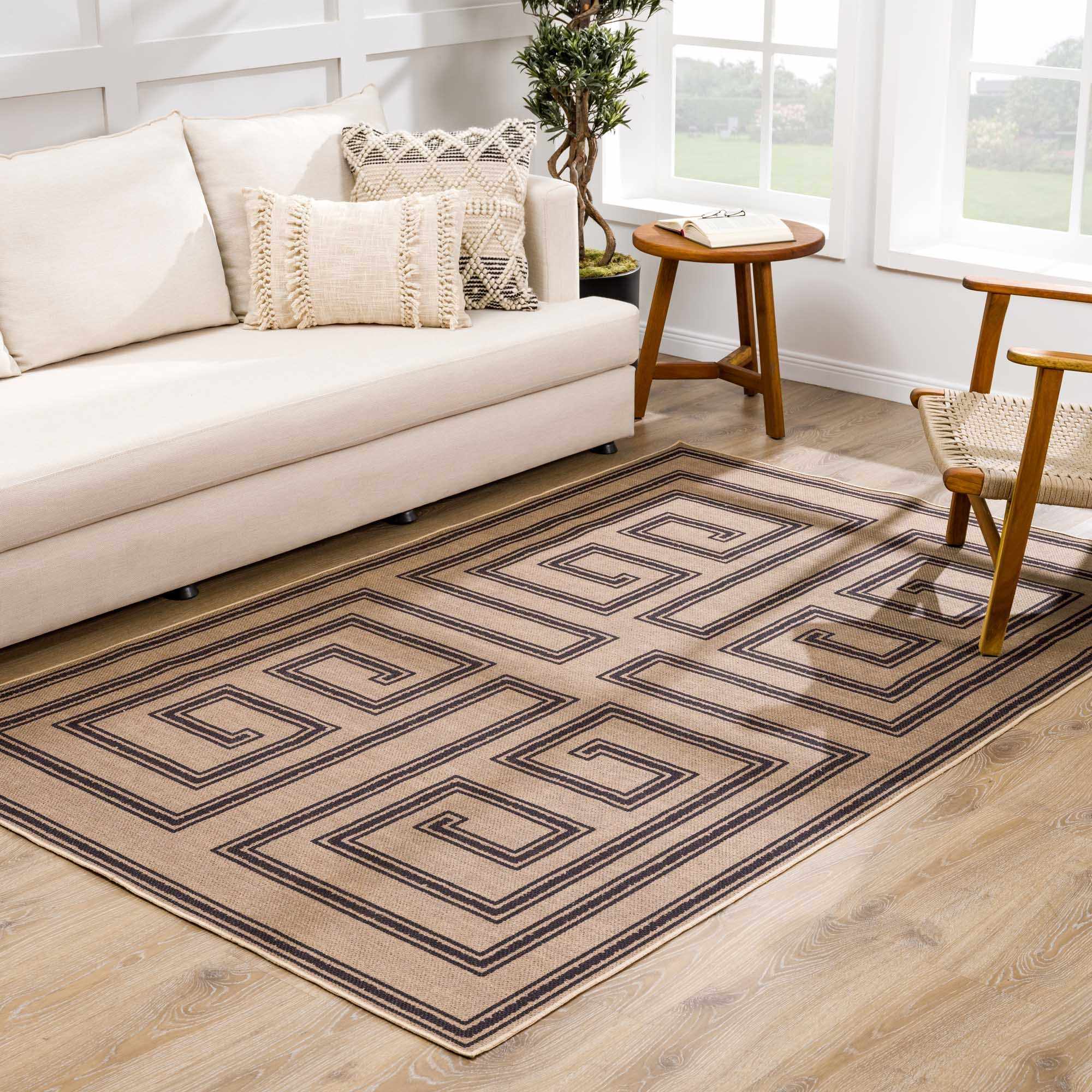 Transitional Style Brown Washable Jutely Rug - Image 6