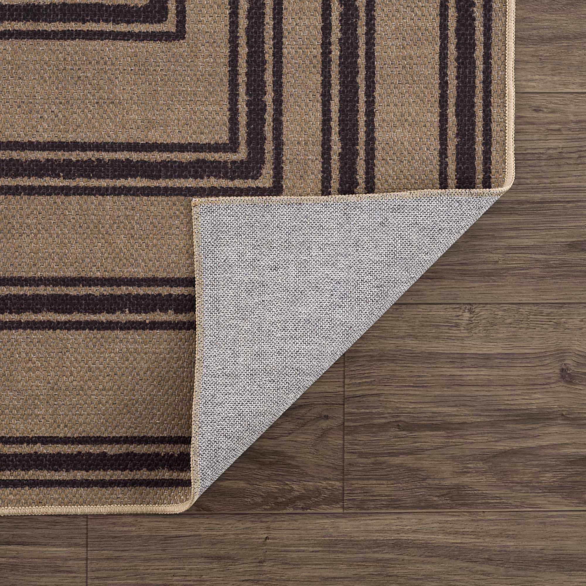 Transitional Style Brown Washable Jutely Rug - Image 7