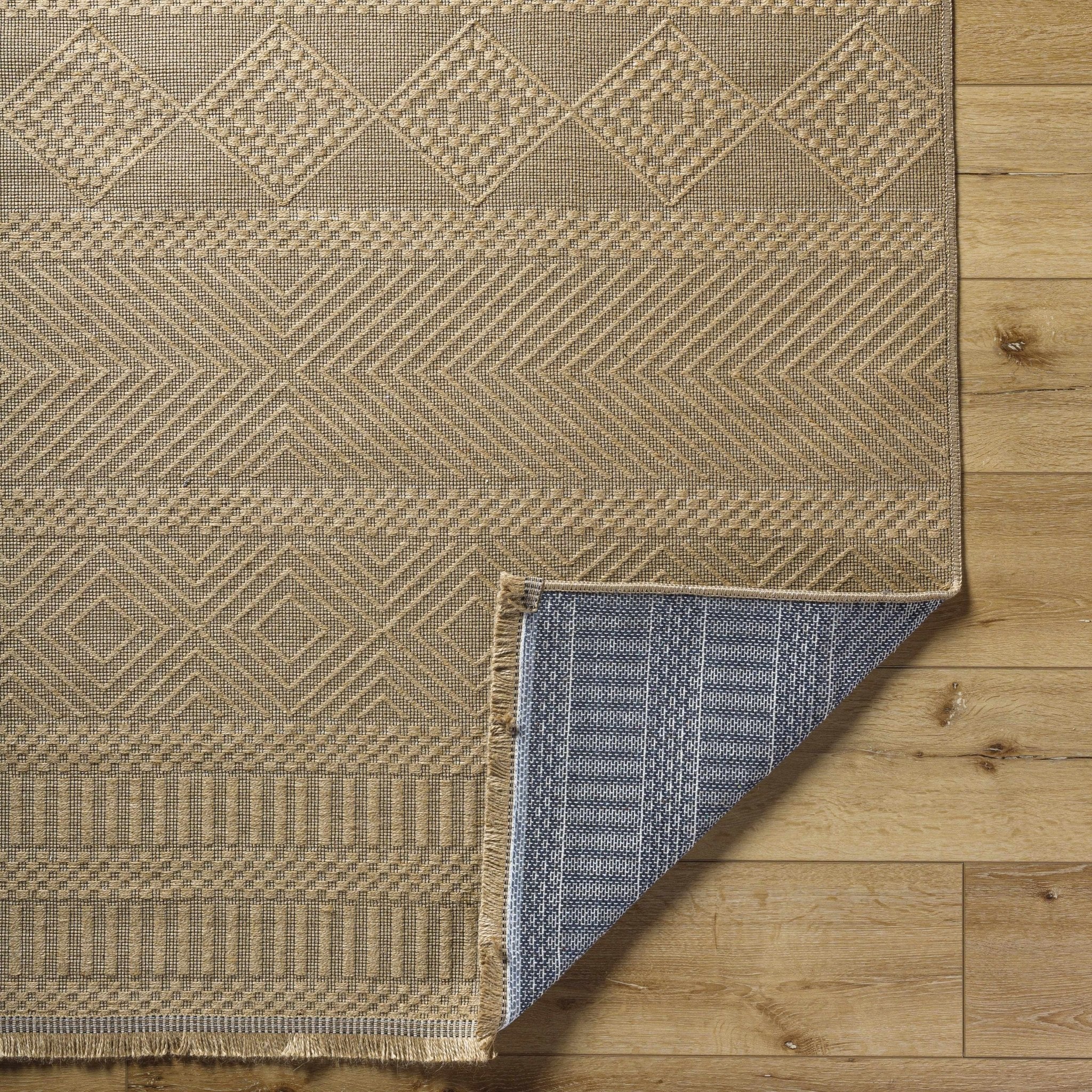 Transitional Style Tan Washable Jute Area Rug - Image 4