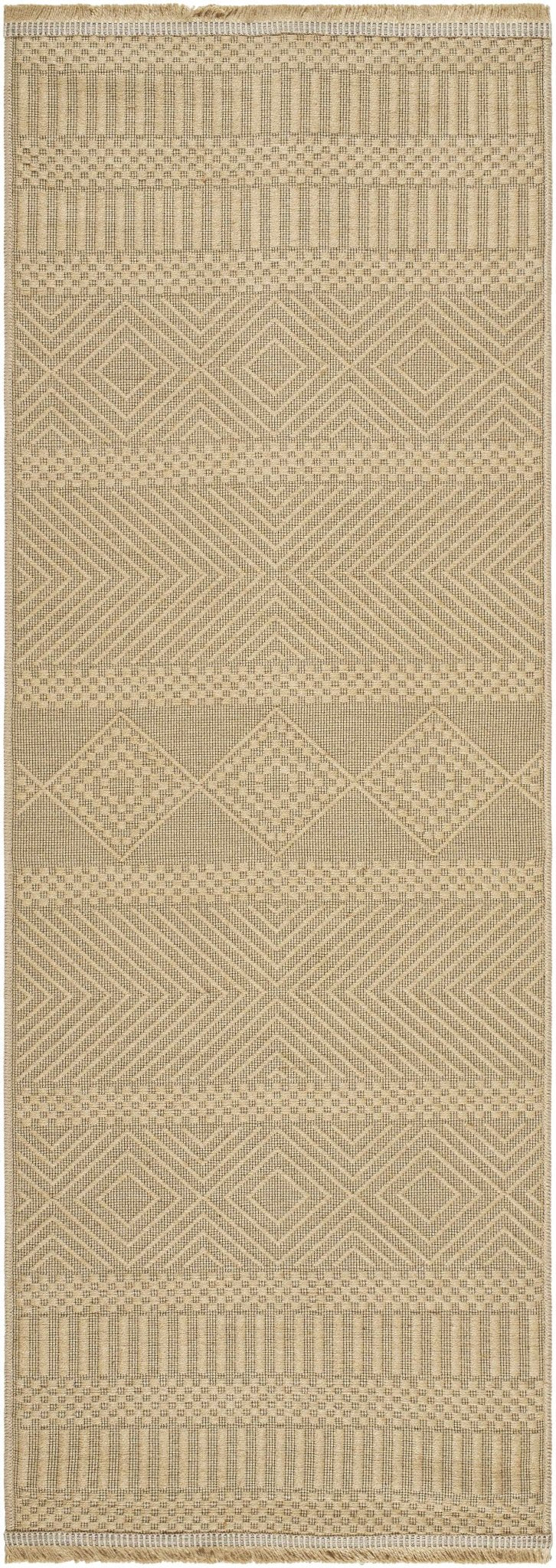 Transitional Style Tan Washable Jute Area Rug - Image 7