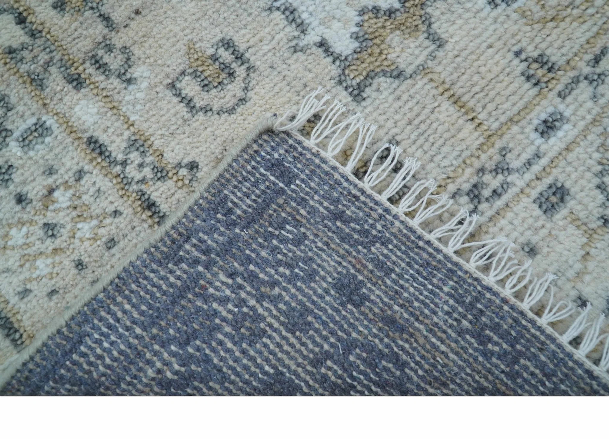 Tree of life Beige Traditional Style Hand knotted 4x6 Wool Area Rug - Image 7