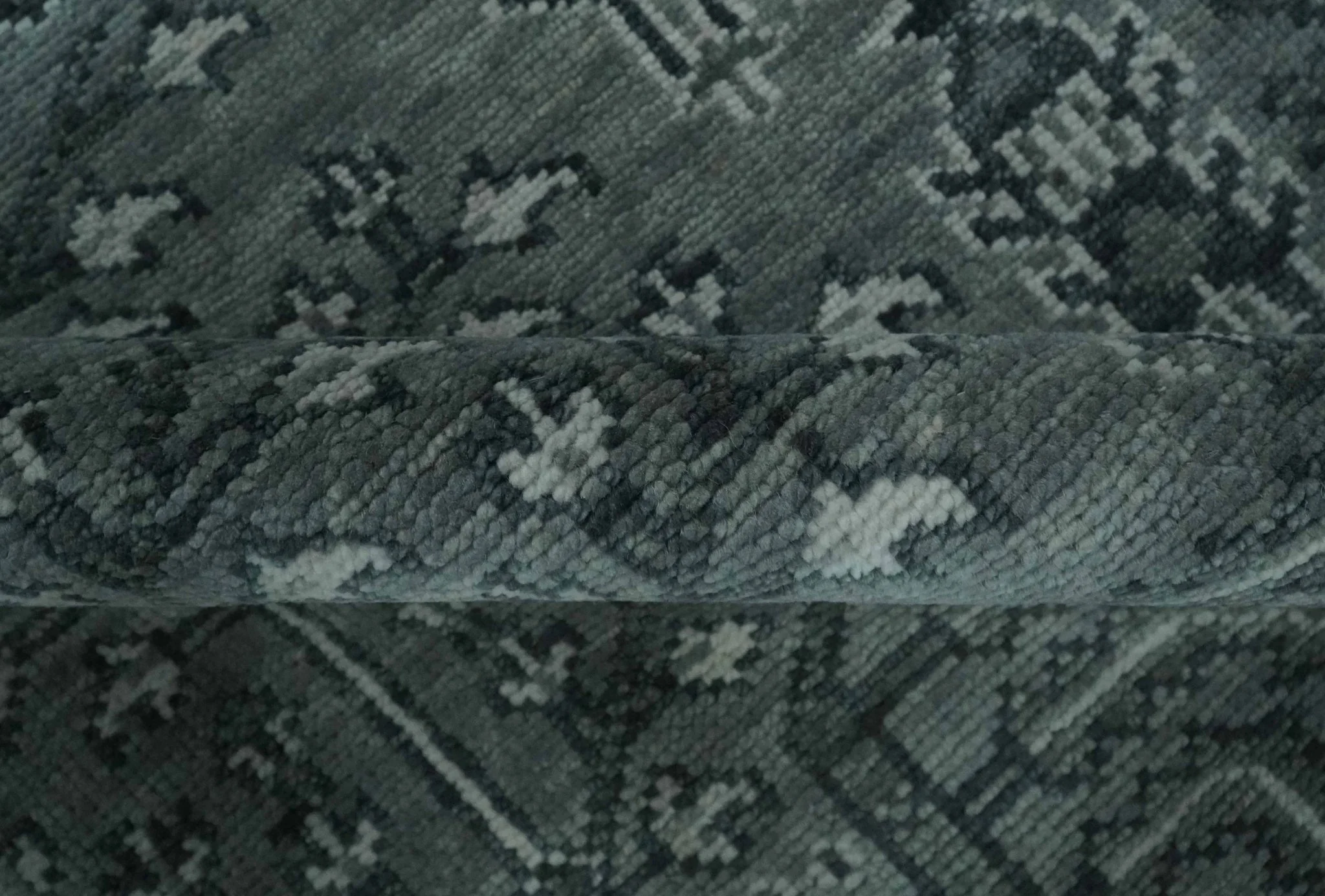 Tree of life Gray, Charcoal and Ivory Hand knotted Traditional Floral 9x12 wool Area Rug - Image 7